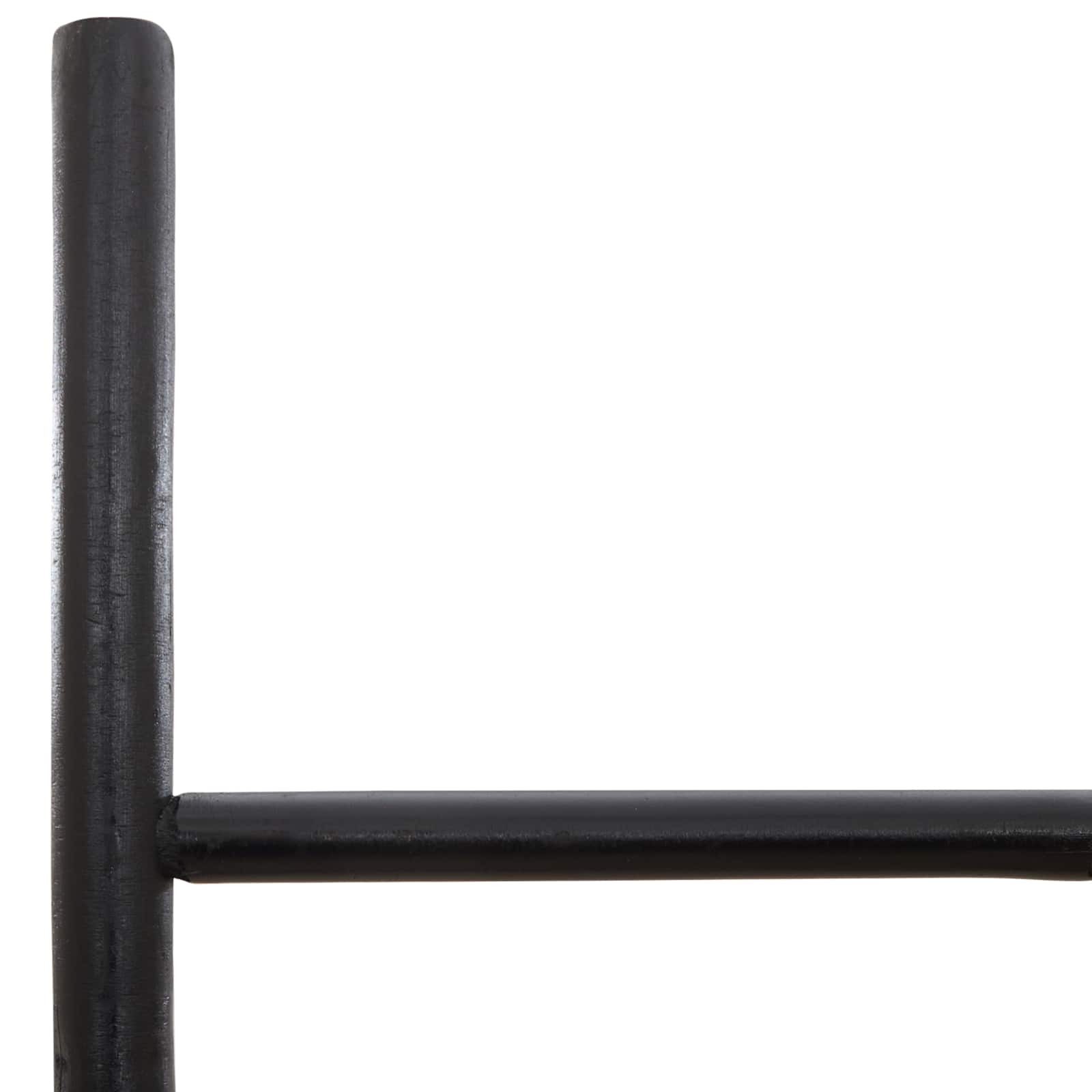 vidaXL Handtuchhalter Deckenleiter Schwarz 50 x 190 cm Bambus