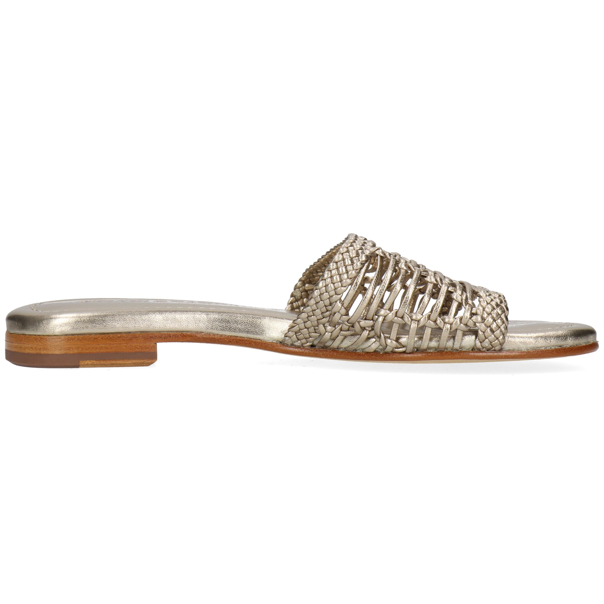 Melvin & Hamilton Hanna 100 Leder-Geflochtene Schuhe für Damen Pantolette Flache Absätze, Echtes Leder, Von Hand geflochten