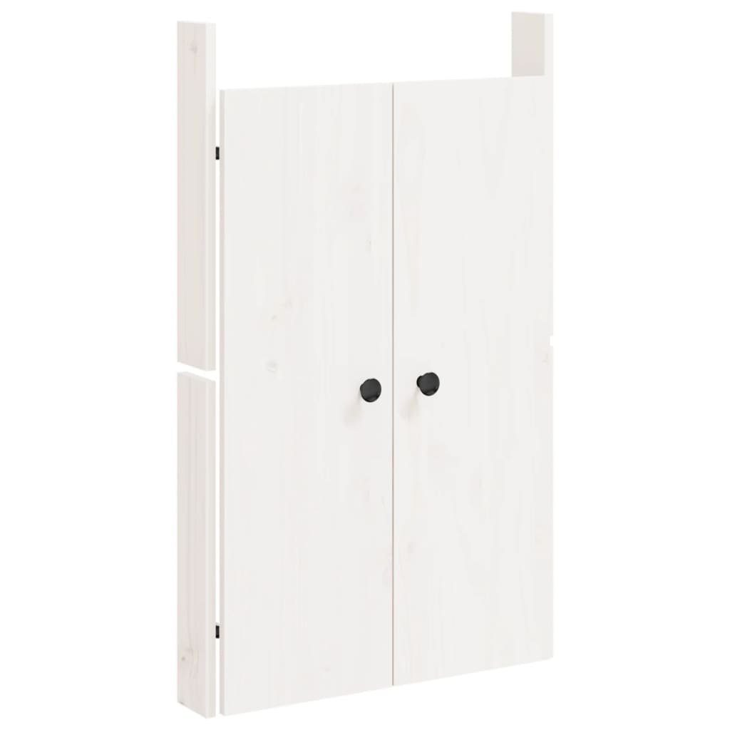 vidaXL Schranktür Türen für Outdoor-Küche 50x9x82 Massivholz Kiefer cm (1 St) Weiß