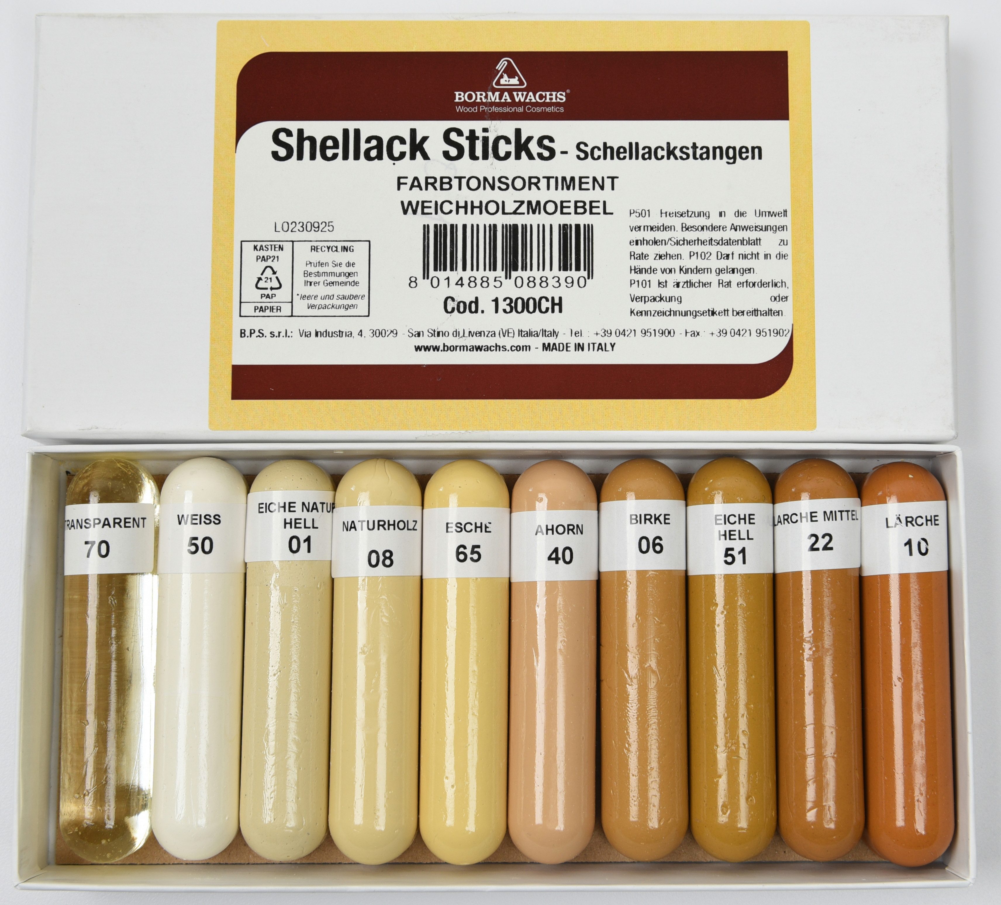 BORMA Spachtelmasse Schellackstange Sortiment hell 10 günstig online kaufen