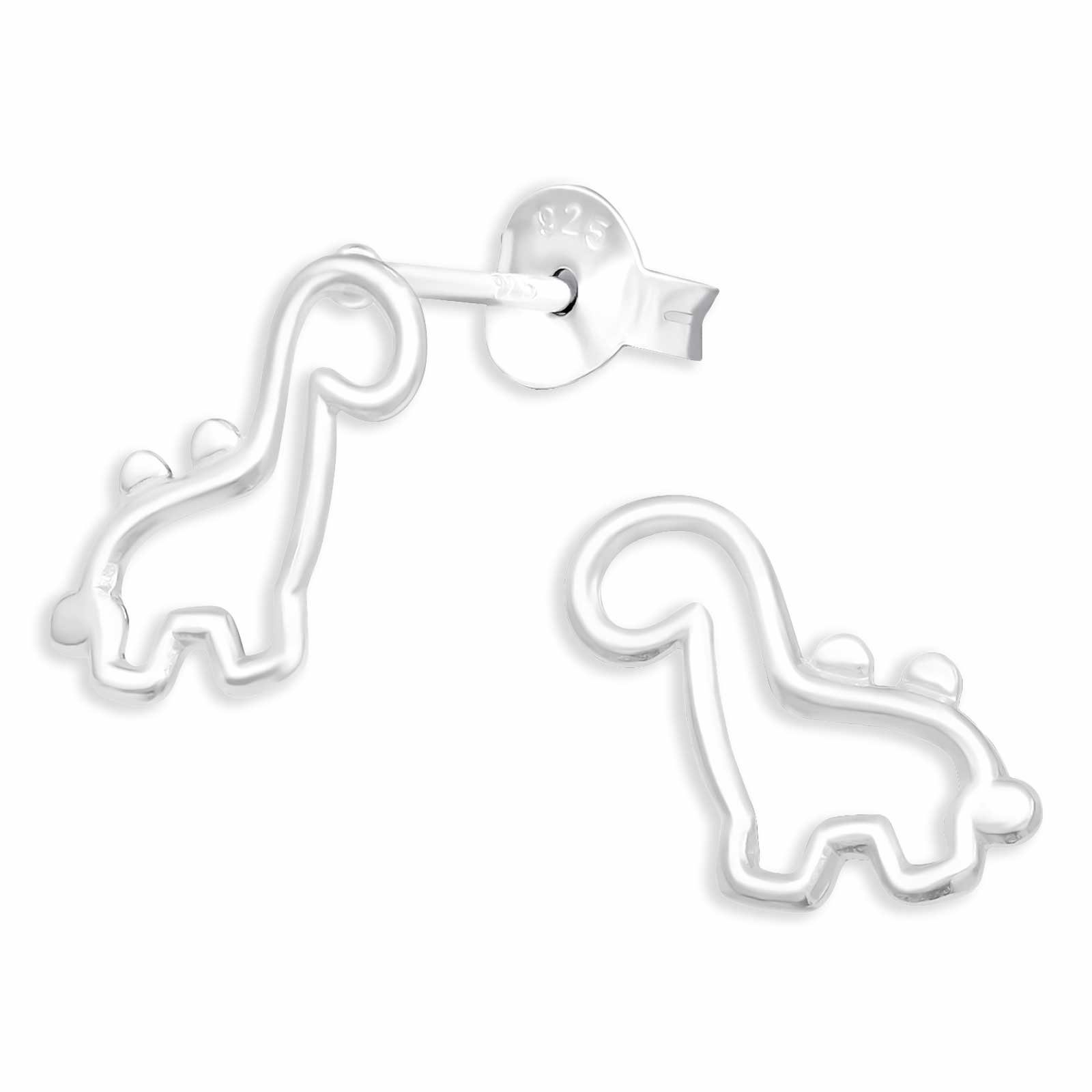 Ohrstecker Ohrringe Paar Dino Ohrstecker Monkimau (Packung) Schmuck Silber