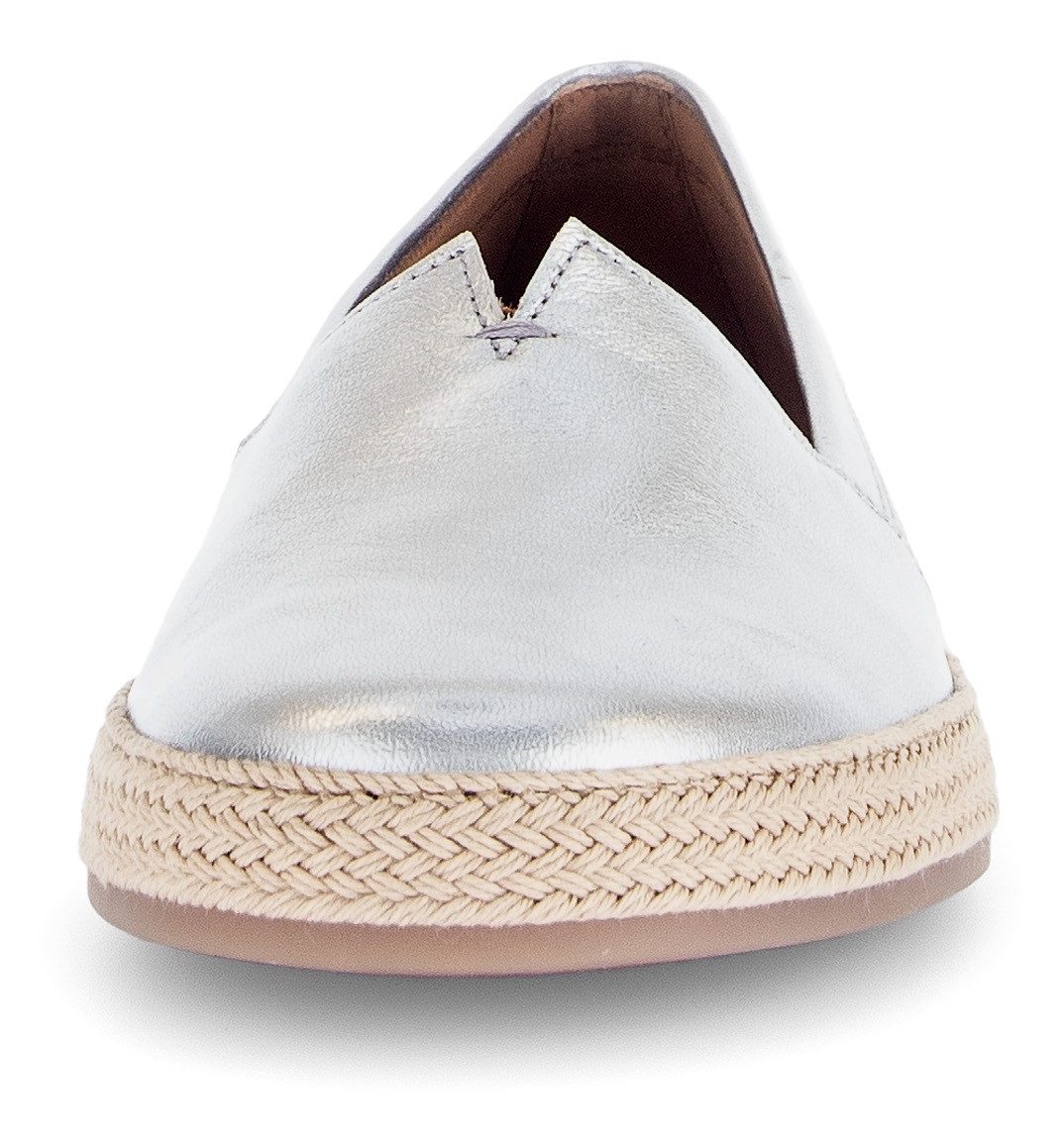 Gabor Slipper, Schlupfschuh, Bequemschuh, Flats mit jutebezogenem Plateau