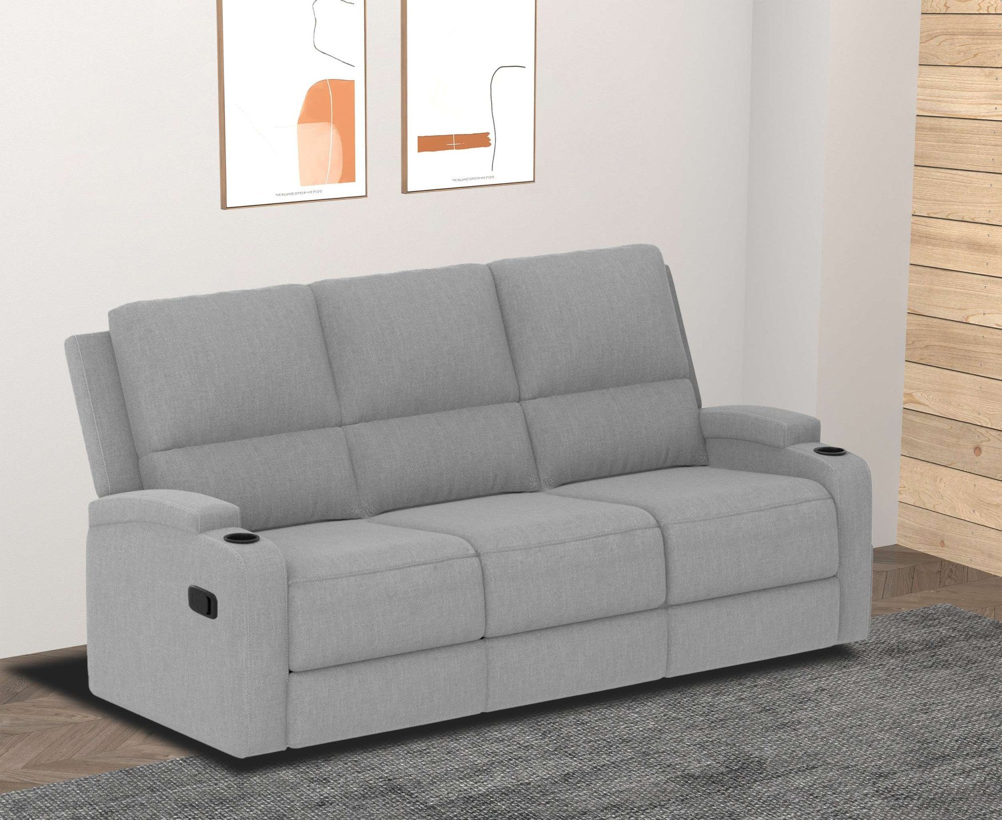 Home affaire 3-Sitzer Napori, Kinosofa mit 2 x Relaxfunktion und Getränkehalter