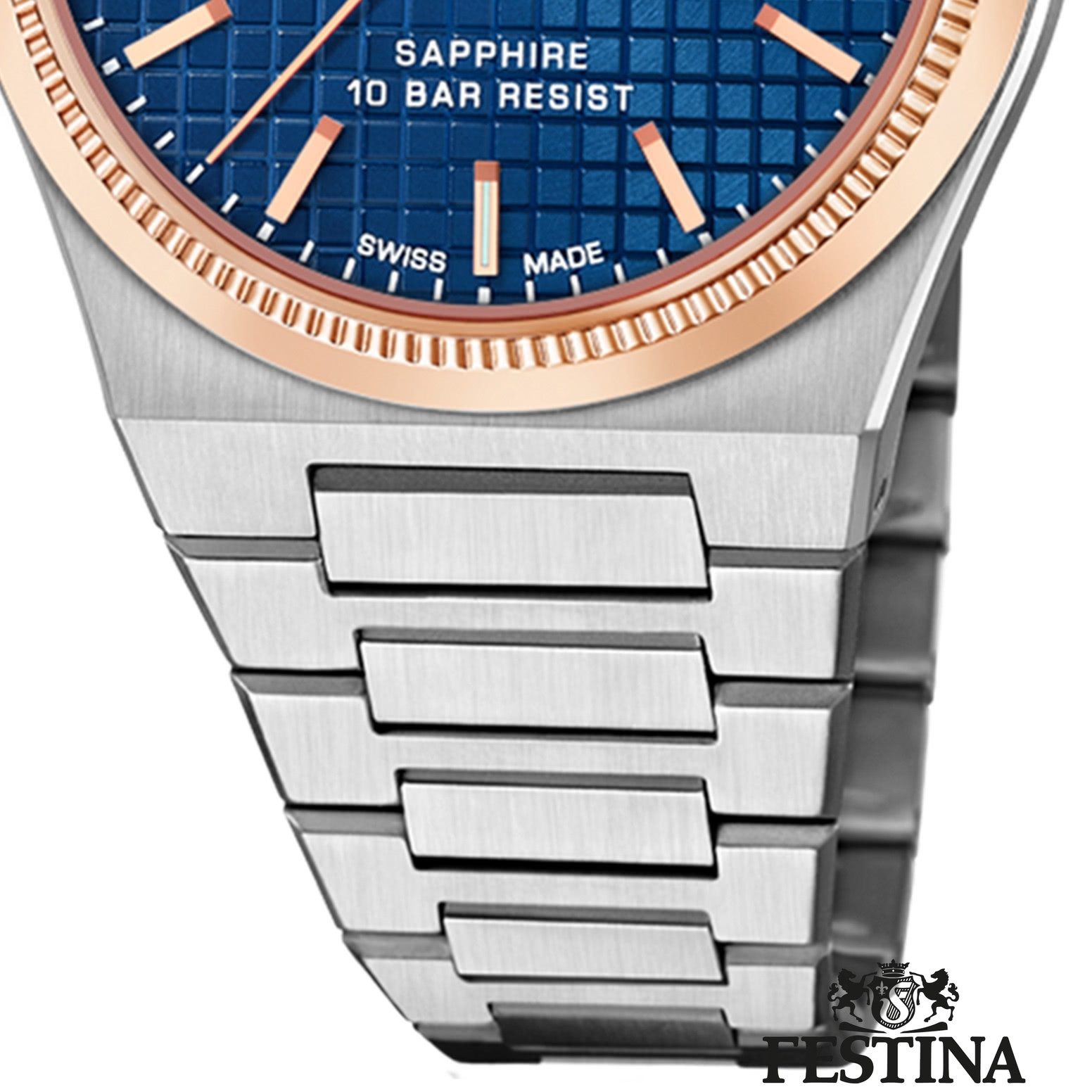 Festina Automatikuhr Festina Herrenuhr Edelstahl silber, (Analoguhr), Herren Armbanduhr rund, Edelstahlarmband silber, Elegant
