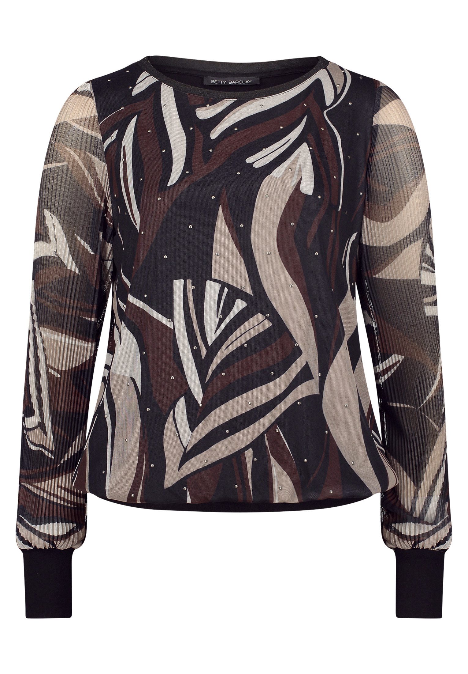 Kurzarmshirt Damen mit Plissee
