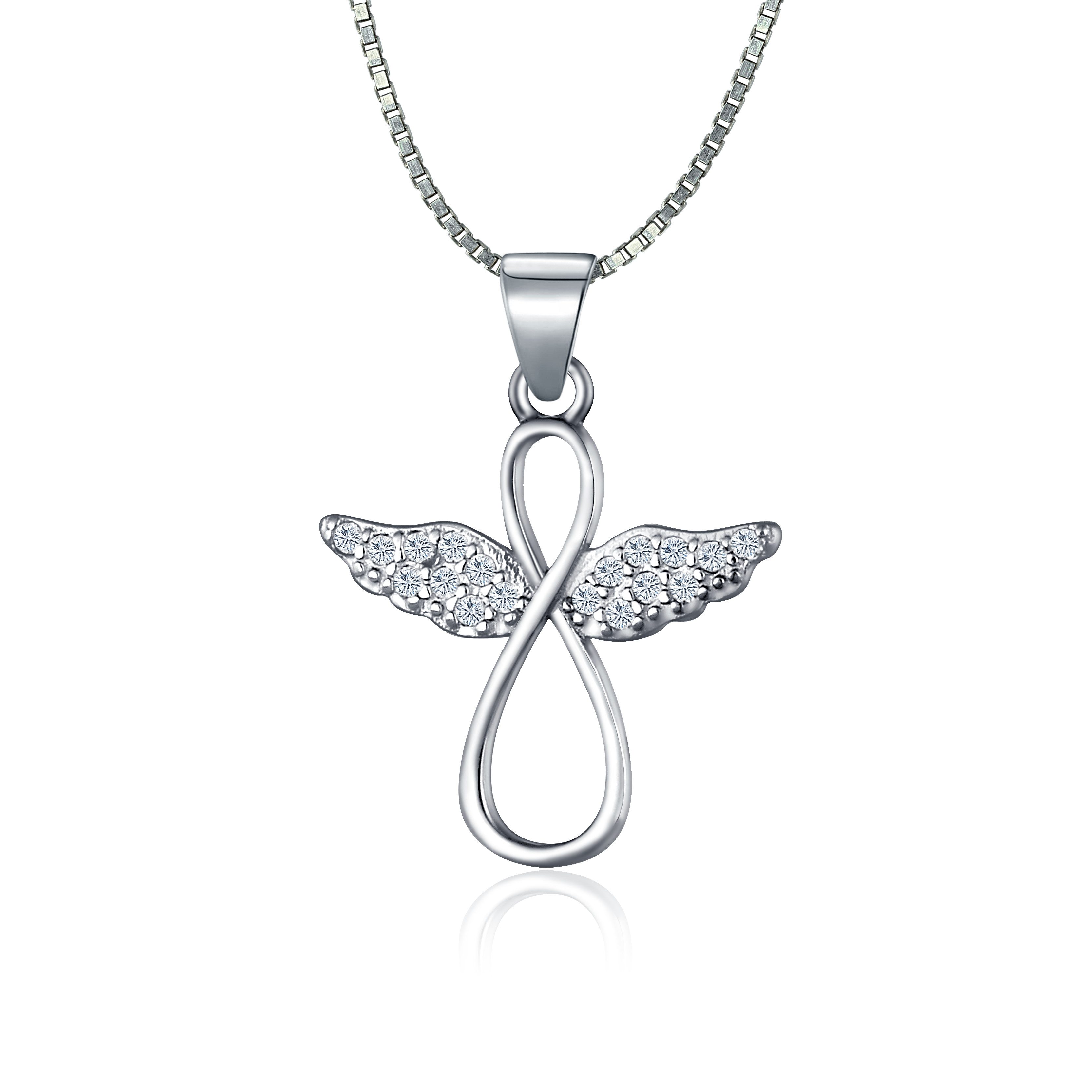 NAHLE Kette mit Anhänger Silberkette 925 Engel (inkl. Schmuckbox), 925 Silb günstig online kaufen