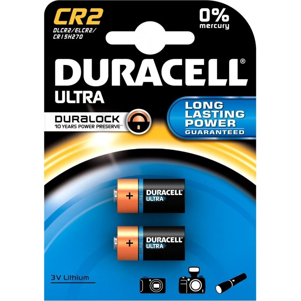 Duracell Ultra Photo CR2 Batterien 2er Pack Akku