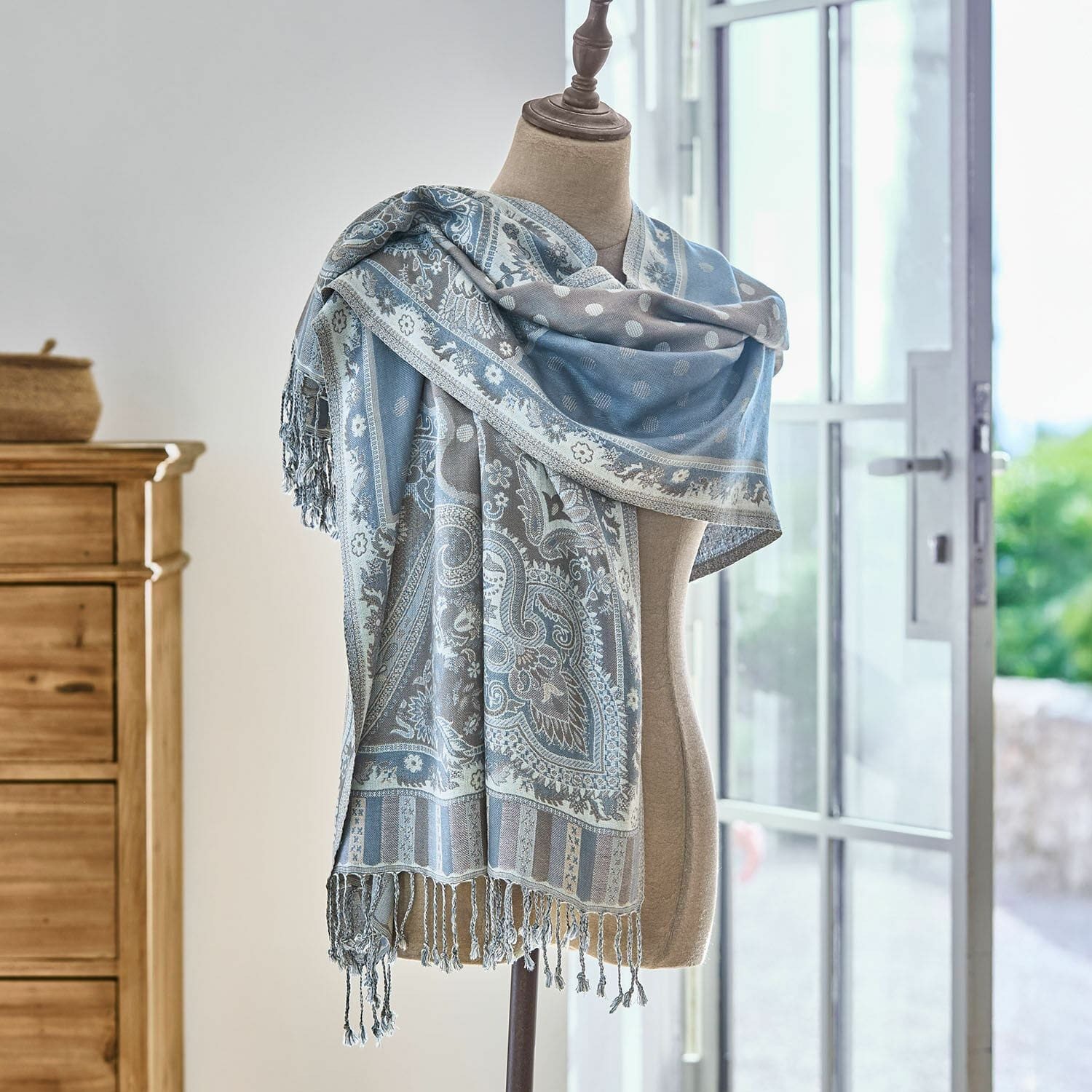 Mirabeau Modeschal Schal Bijapur beige/blau günstig online kaufen