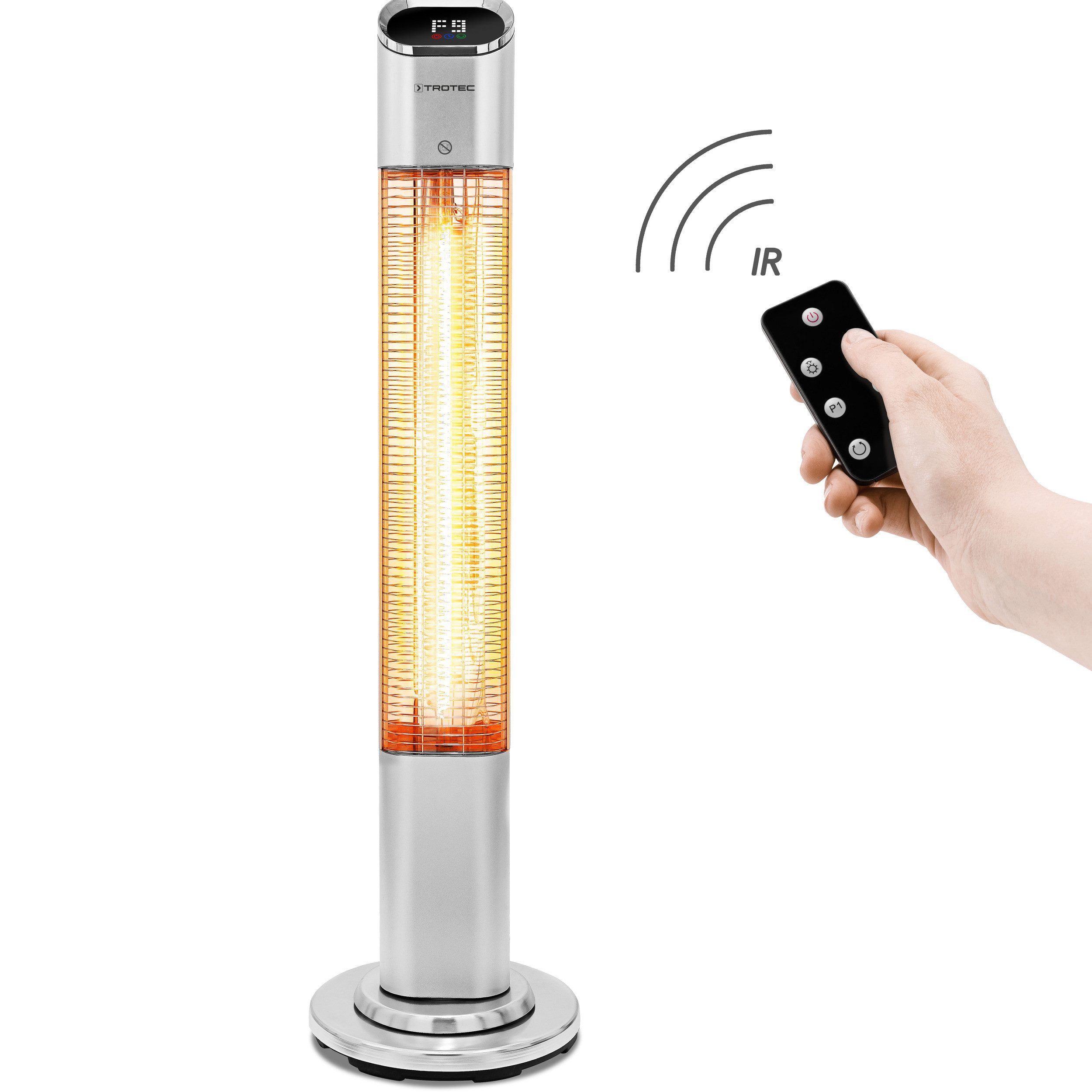 TROTEC Infrarotstrahler Terrassen-Heizstrahler IRS 2050 E, Wärme ohne Vorheizen und gleichmäßige Wärmeverteilung