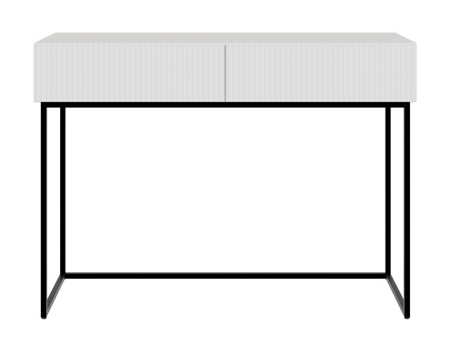 Selsey Schminktisch VELDIO, 2 Schubladen mit geriffelten Fronten, Metallges günstig online kaufen