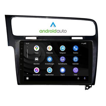 TAFFIO Für VW Golf 7 Dunkel Grau Anthrazit 10" Touch Android Radio CarPlay Einbau-Navigationsgerät