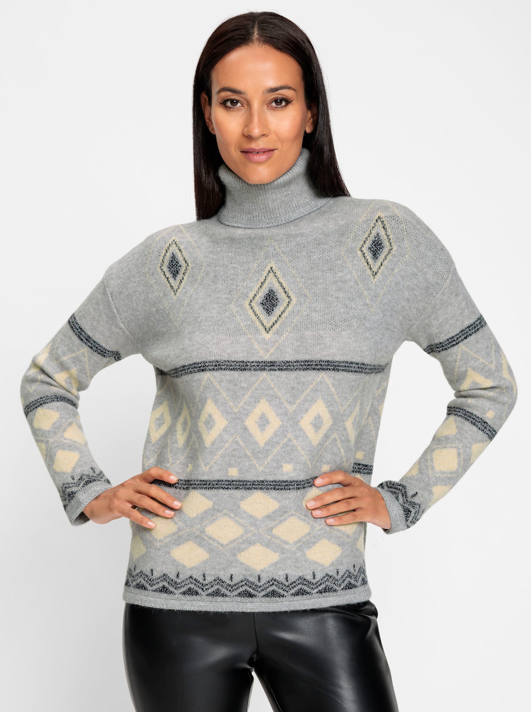 heine Strickpullover Jacquard-Pullover günstig online kaufen