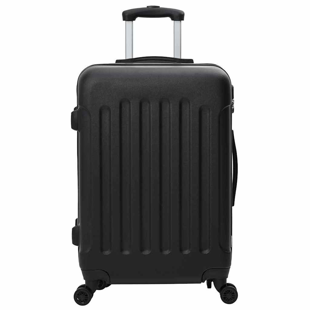 vidaXL Trolley Koffer 3 stk. Schwarz 50 x 31 x 78 cm ABS Kunststoff