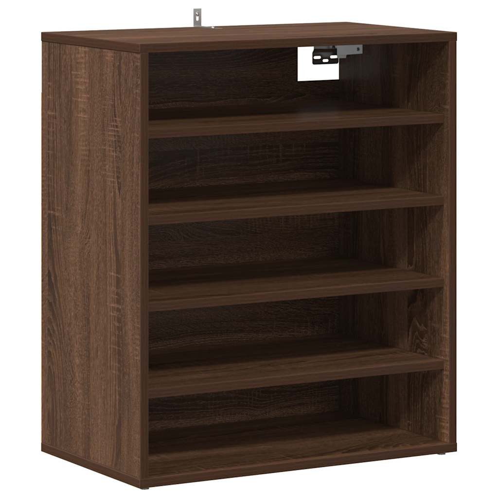 vidaXL Schuhregal Schuhschränke 60 x 35 x 70 cm Braun Eichen-Optik, 1-tlg. – Bild 5 von 5