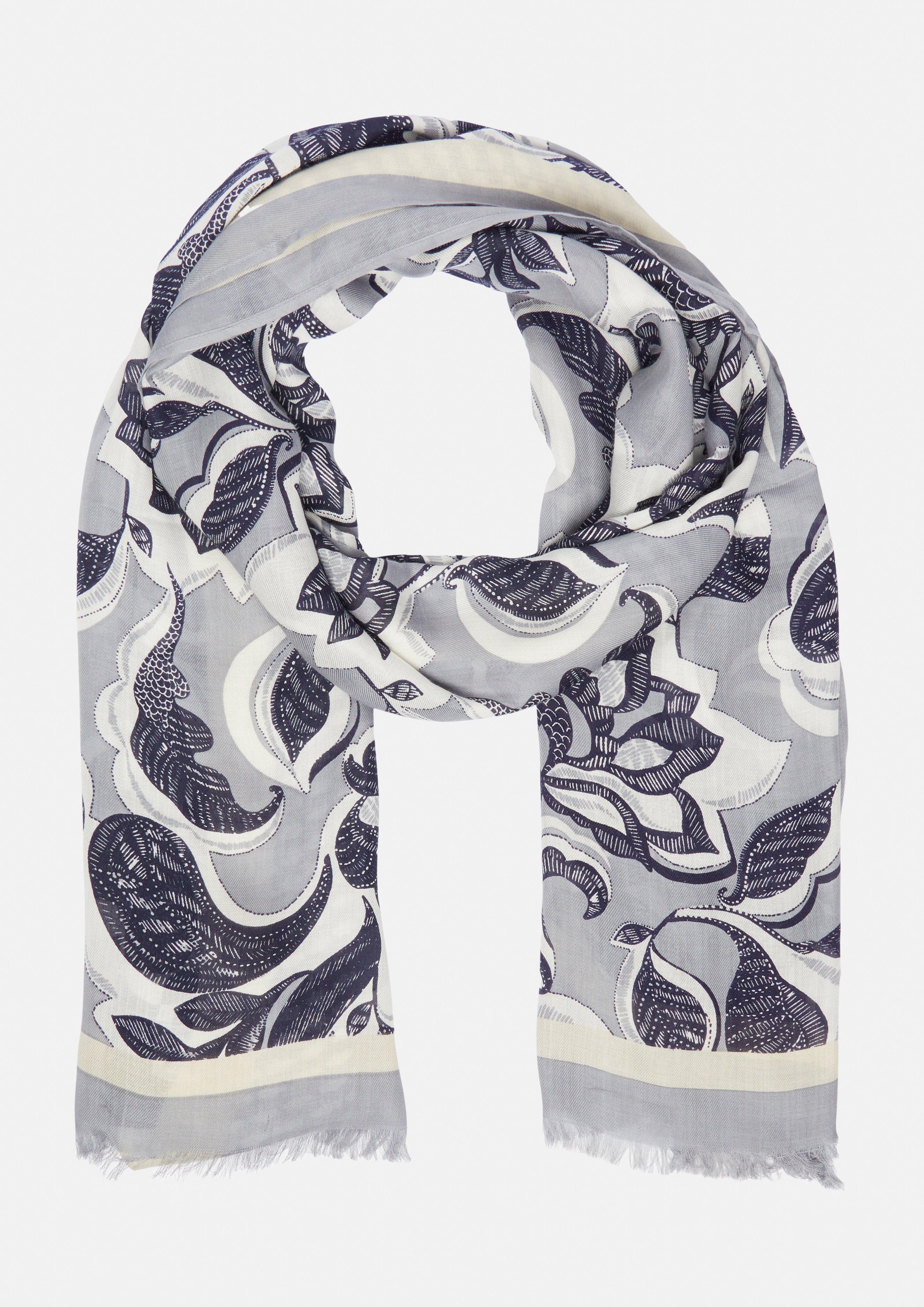 comma Halstuch Floral gemusterter Twill-Schal günstig online kaufen