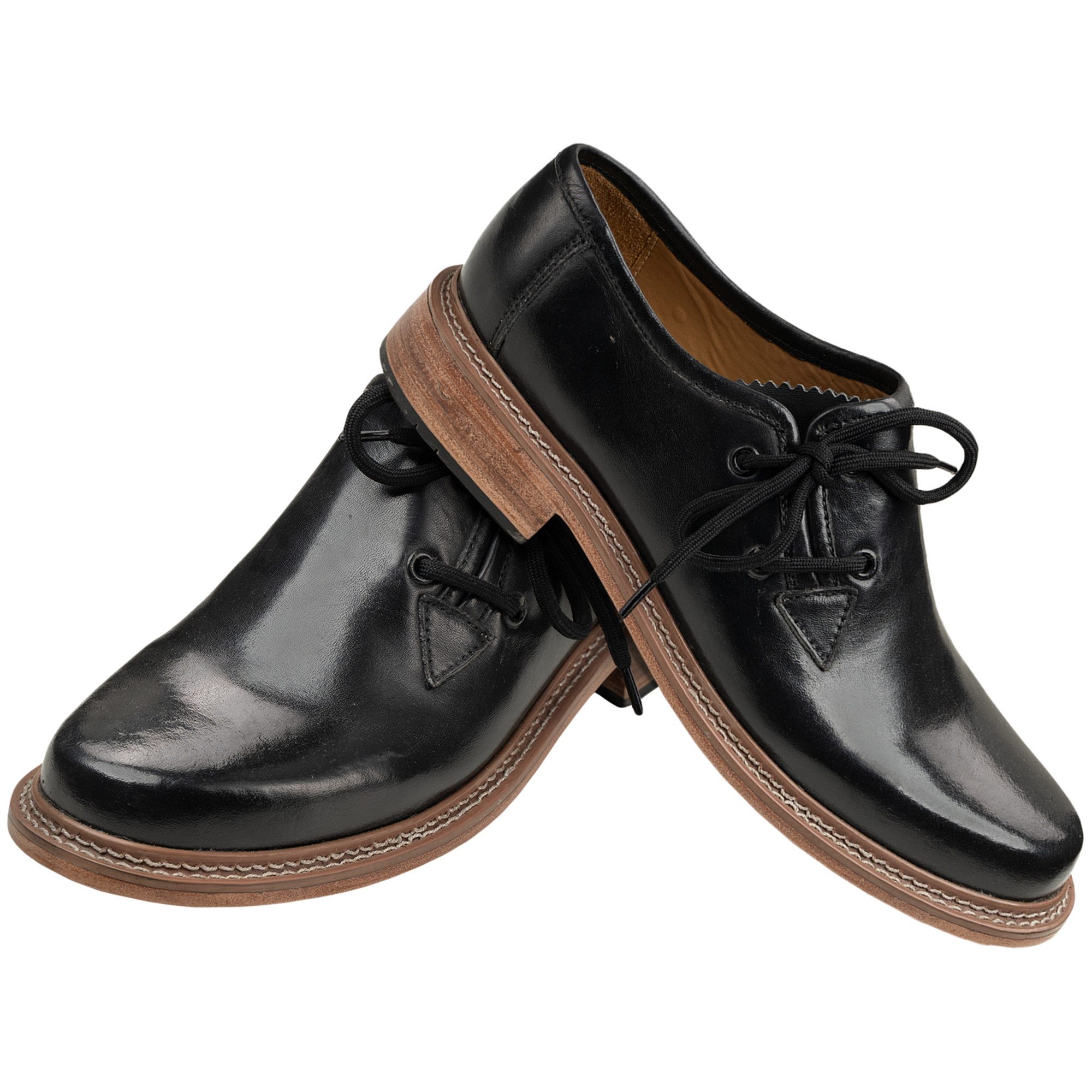 German Wear GW1800-Tanz Haferlschuh Haferlschuhe mit Ledersohle Trachtenschuhe Schuhplattler Tanz schuhe