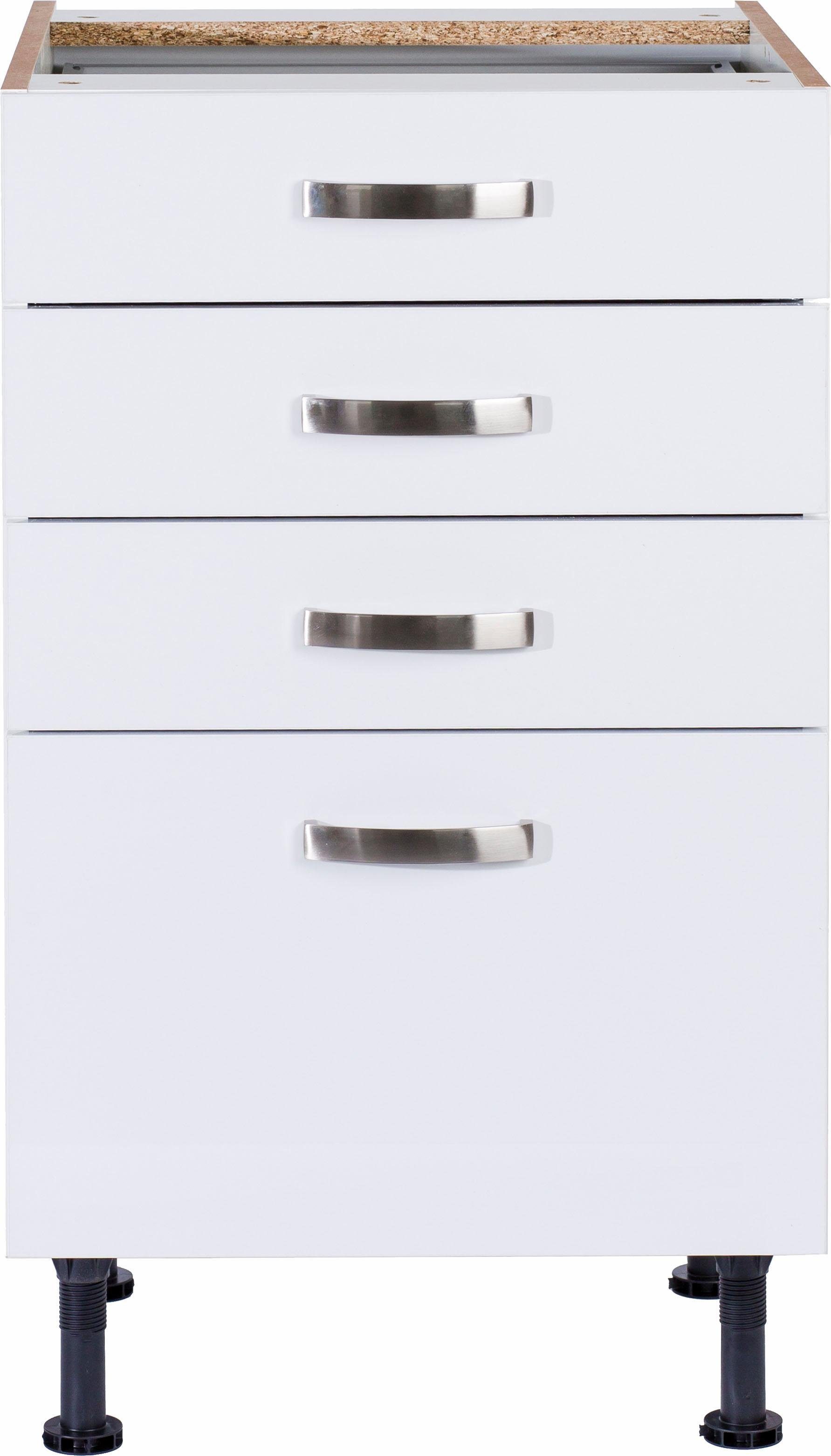 OPTIFIT Unterschrank Cara Breite 50 cm, mit Vollauszügen und Soft-Close-Funktion weiß/weiß | weiß