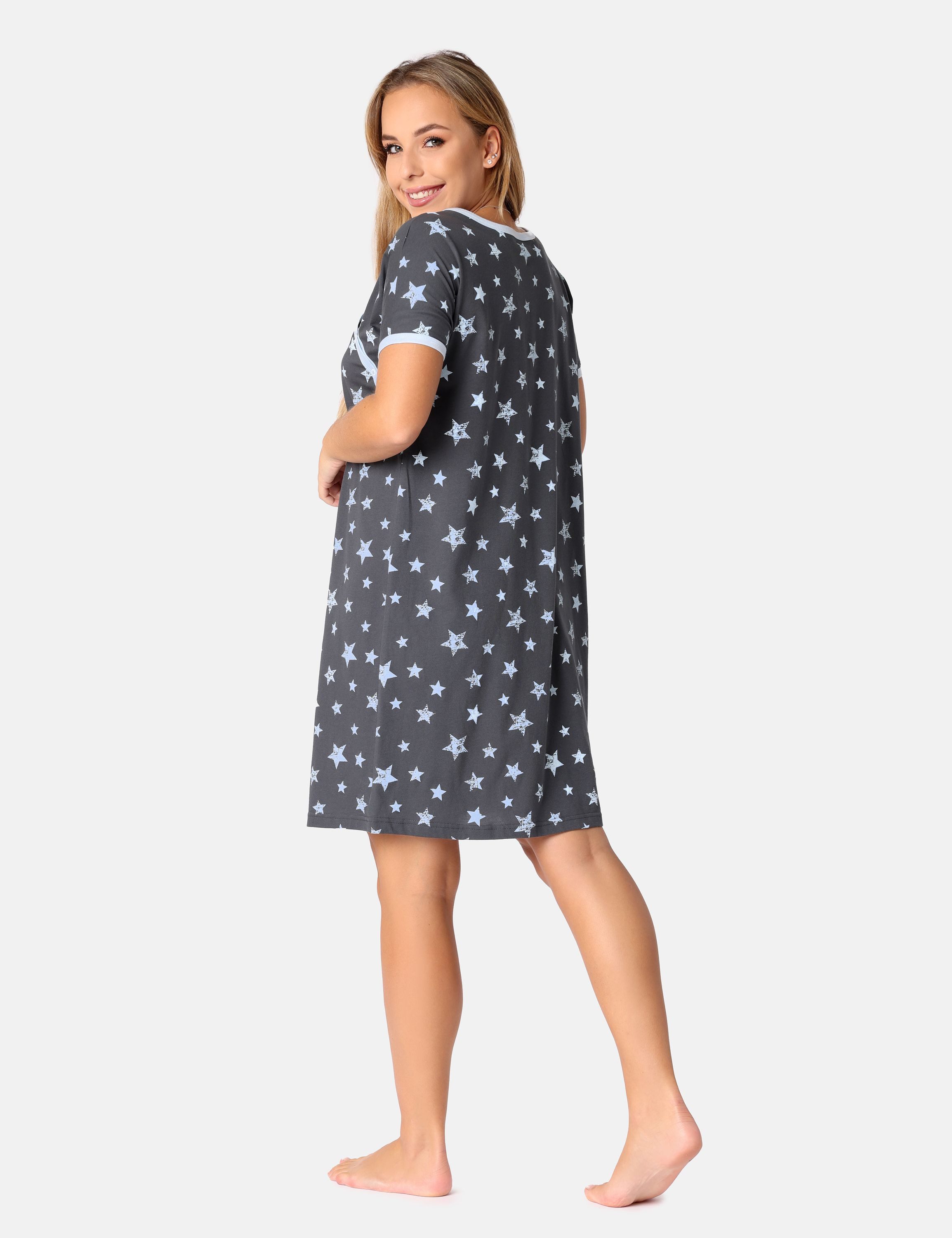 Be Mammy Umstandsnachthemd Damen Nachtkleid Umstandsmode günstig online kaufen