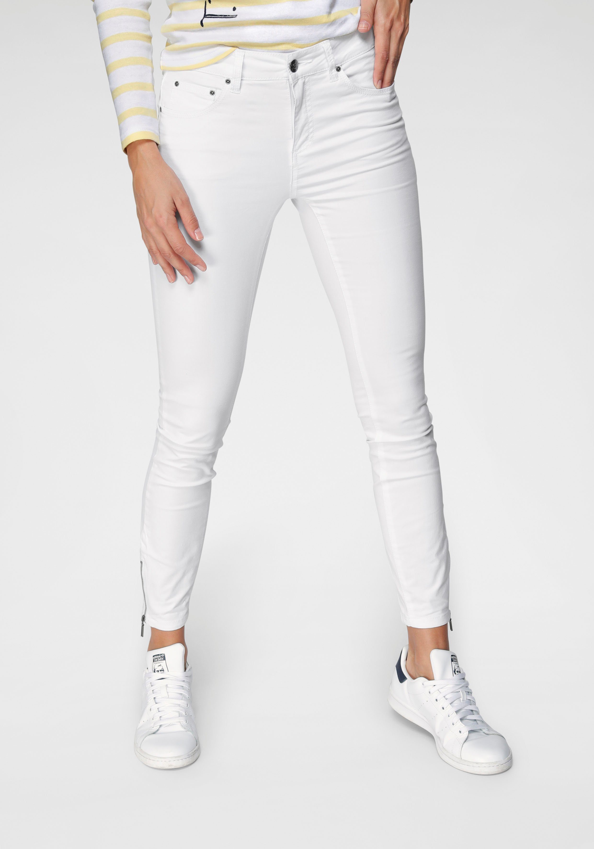 TOM TAILOR Polo Team Slim-fit-Jeans im 5-Pocket-Stil weiß
