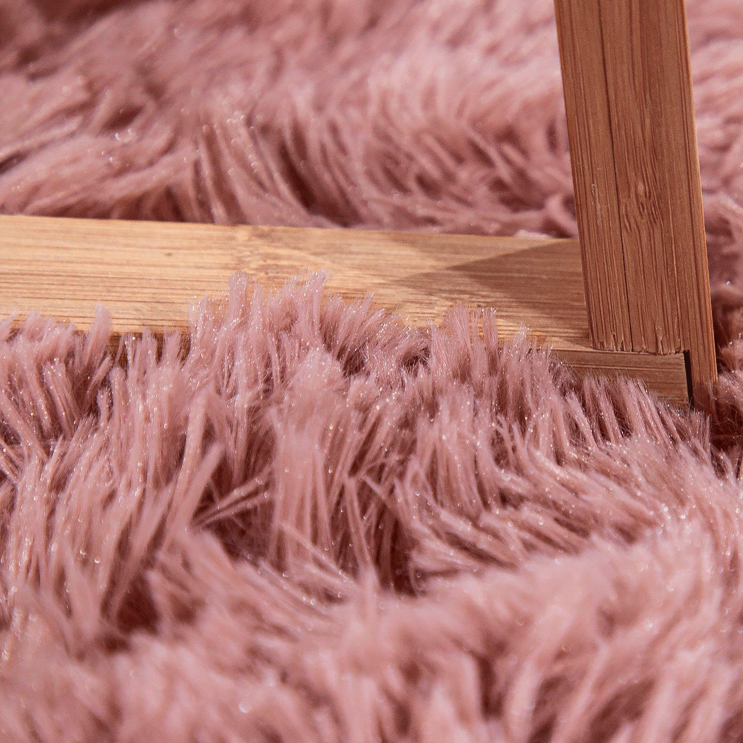 Paco Home Hochflor-Teppich Silky 591, rechteckig, Höhe: 37 mm, Uni-Farben, besonders weich und kuschelig, Wohnzimmer – Bild 5 von 5