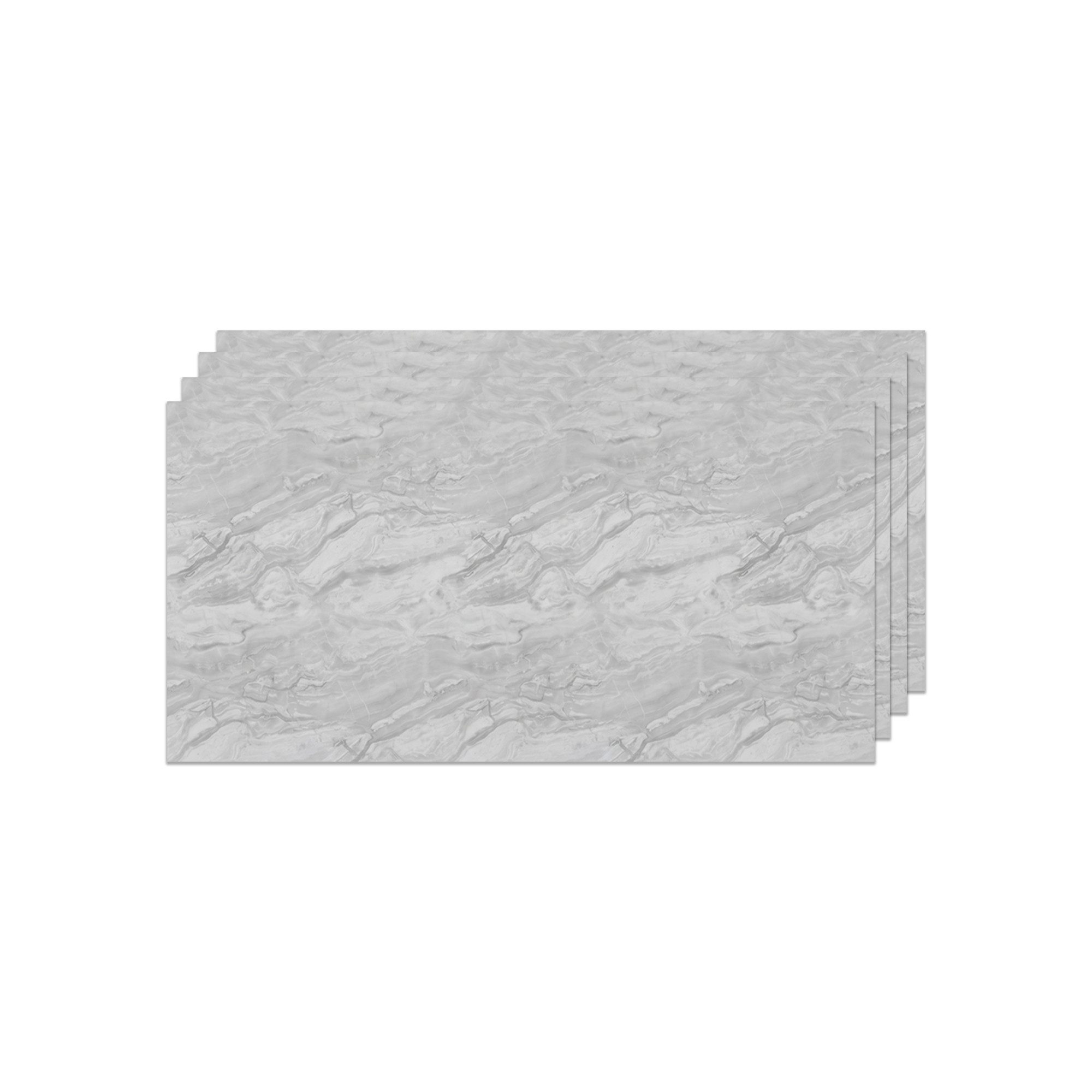 IZODEKOR 3D Wandpaneel PVC Wandverkleidung in Marmoroptik – Fliesenersatz für Bad & Küche, BxL: 60x120 cm, 0,72 qm, (wasserfest, kratzfest, pflegeleicht, direkt auf Fliesen montierbar, 1er- oder 4er-Set, optional mit Montagekleber) Direkt auf Fliesen mont