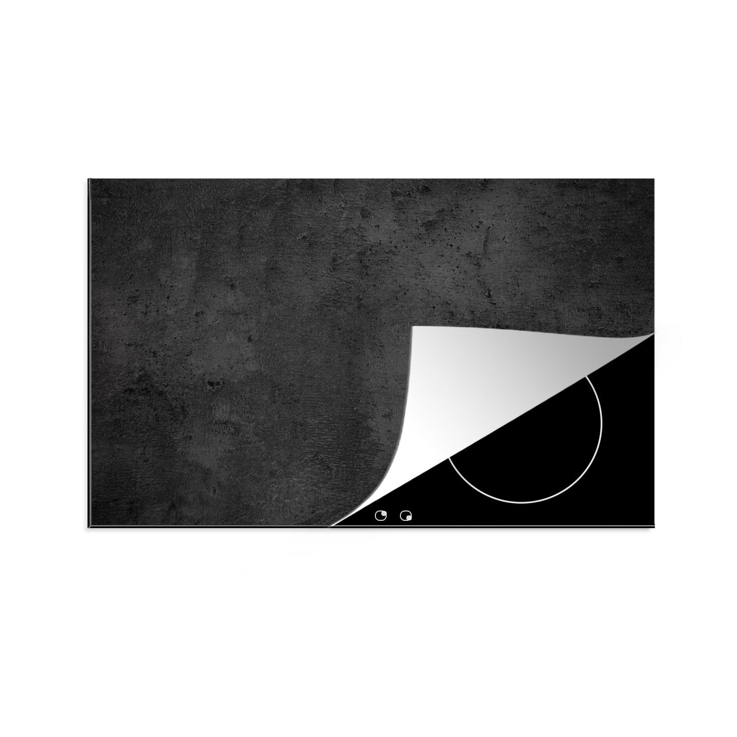 MuchoWow Herdblende-/Abdeckplatte Industriell - Induktionsschutz - Zement - Beton - Abdeckplatte, Vinyl, (1 tlg), 81x52 cm, Induktionskochfeld Schutz für die küche, Ceranfeldabdeckung