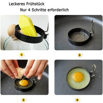 Dedom Eierkocher Omelette Modell Antihaft-Bratpfanne für Eier Omelette 4 Stück