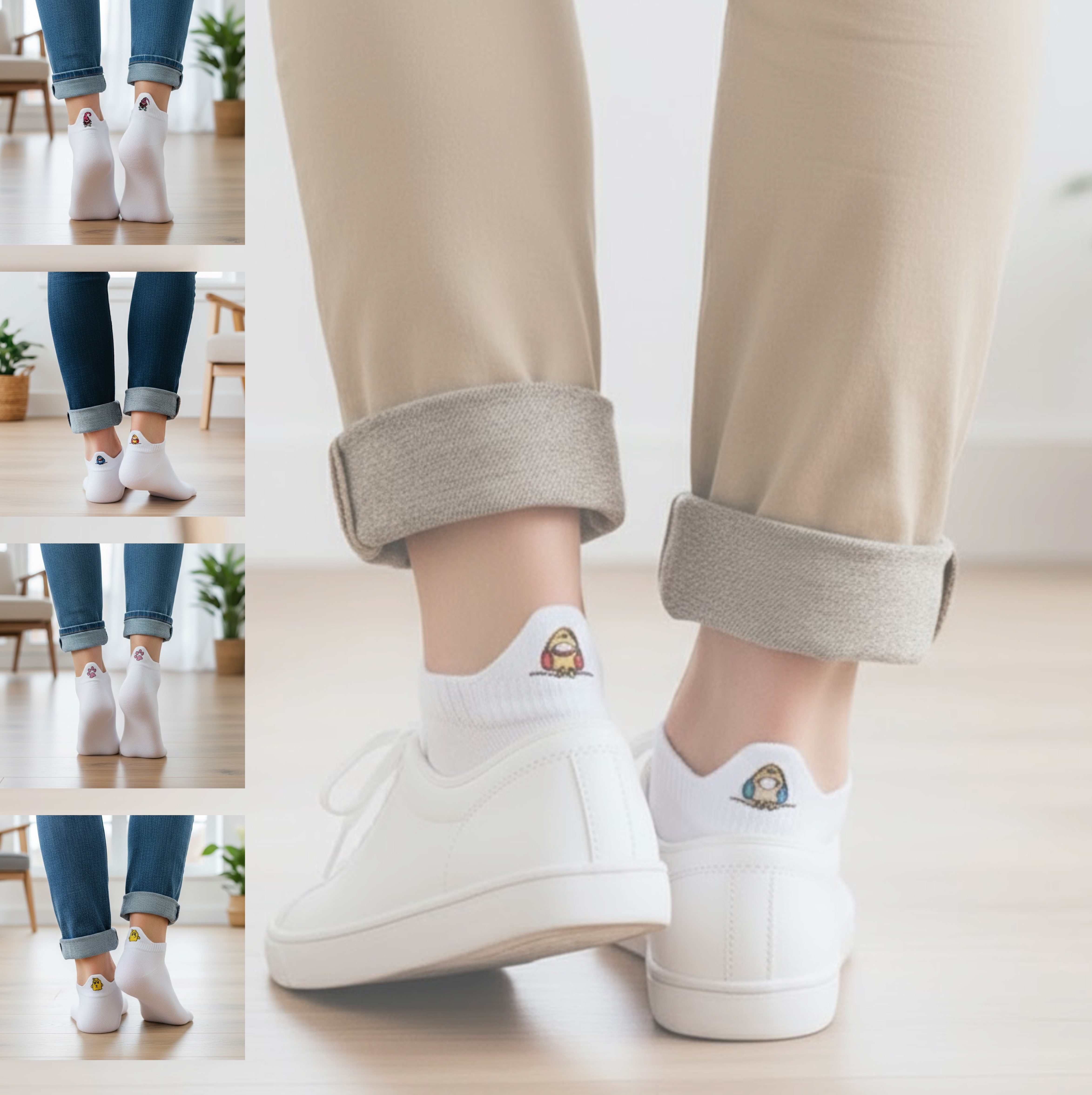 Cocain underwear Sneakersocken Lustige Sneaker Socke Damen Fun Sneakers Gute Laune Söckchen Baumwolle (8-Paar) klimaregulierend