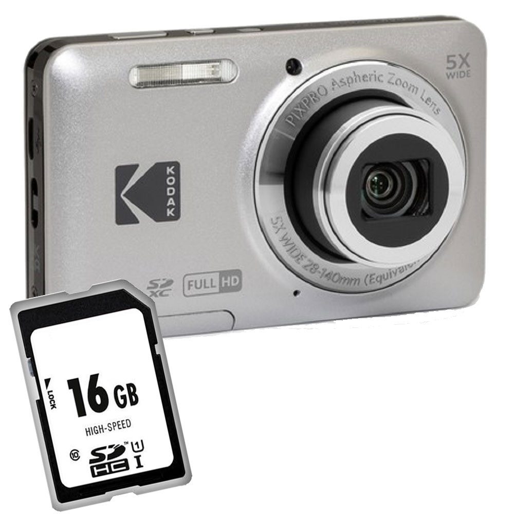 Kodak Pixpro FZ55 silber Digitalkamera Kleine Kompaktkamera