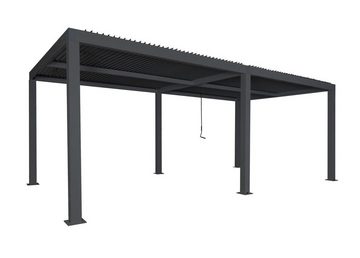 MCW Pergola MCW-L46, BxTxH: 600x300x220 cm, Stabiles Gestell mit Füßen, Sturmfest bis 100km/h - Windstärke 10