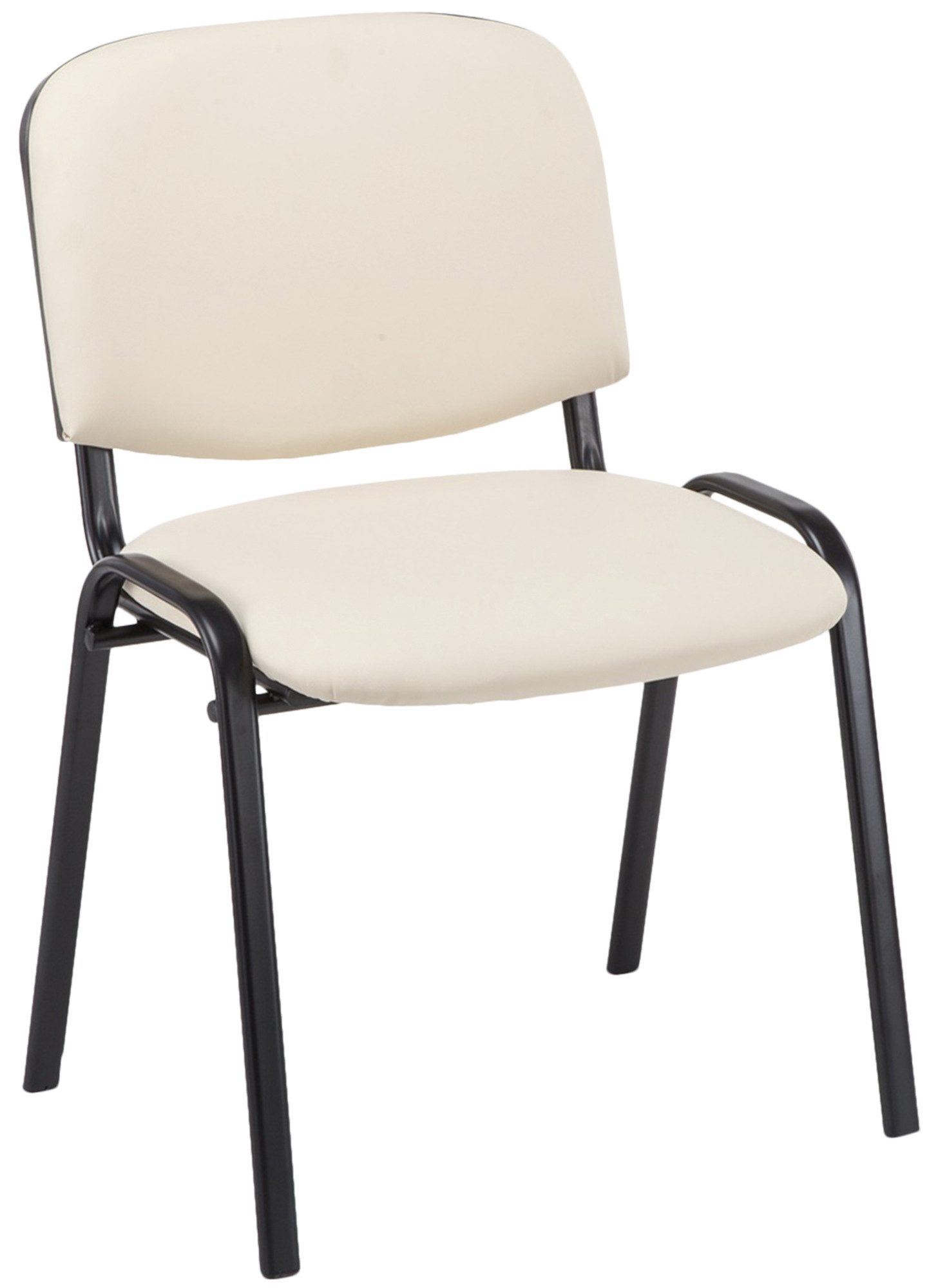 furnicato Besucherstuhl Stapelstuhl Ken 79x54x48 cm creme (1 St)