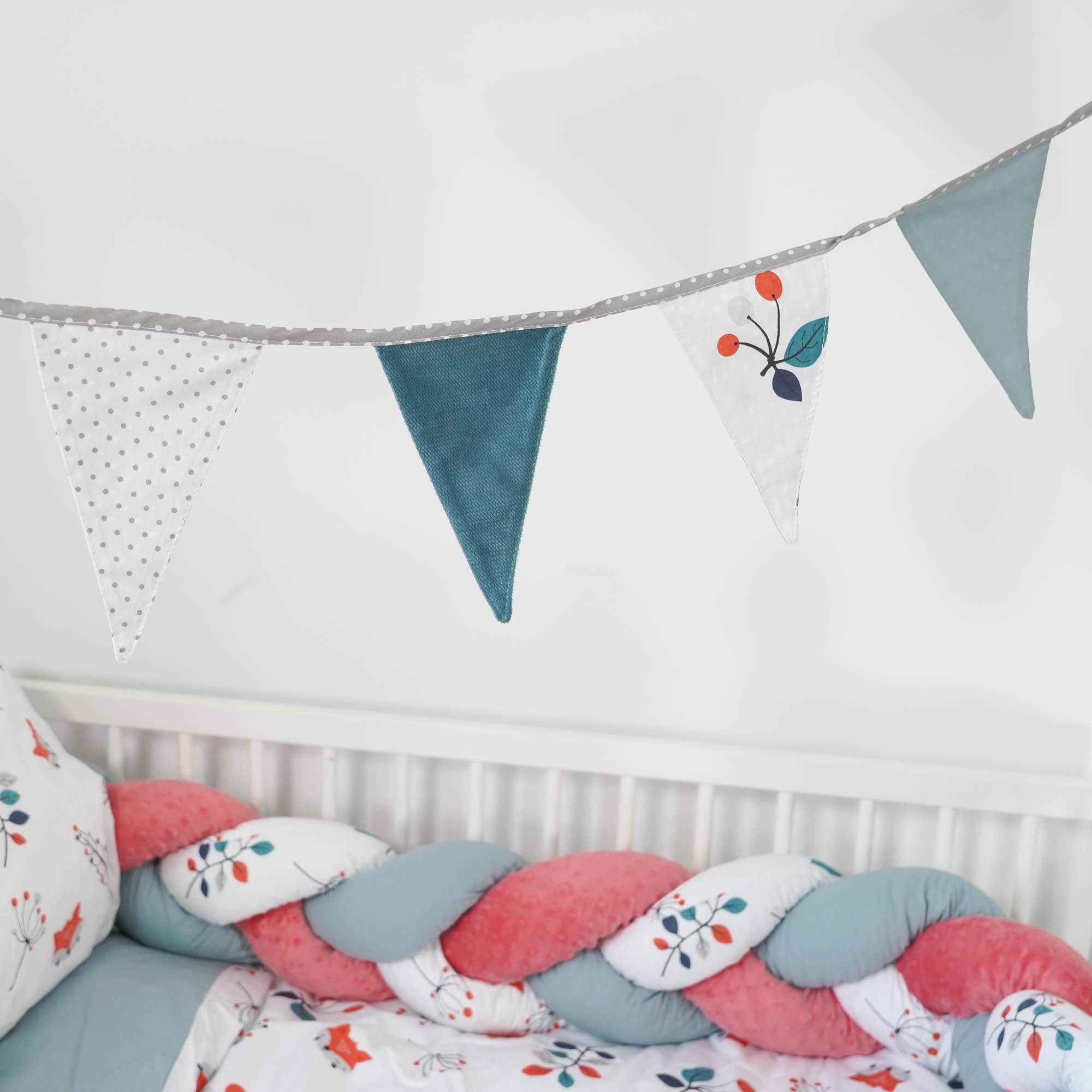 Totsy Baby Dekohänger Wimpelkette Kinderzimmer – Stoffgirlande Outdoor wetterfest – Bild 5 von 5