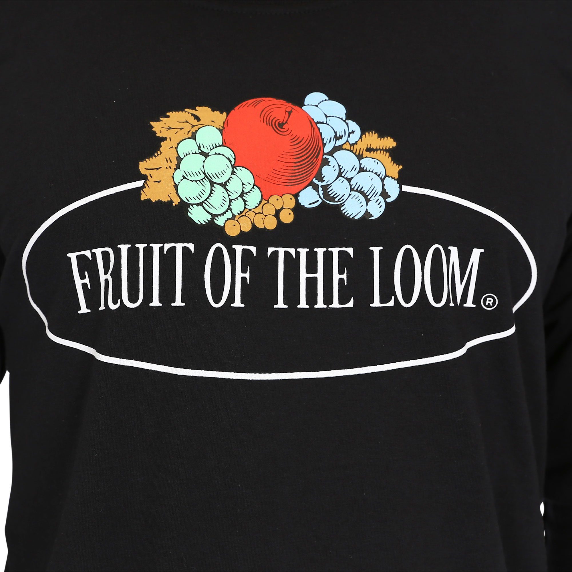 the mit T-Shirt Longsleeve Fruit schwarz of Langarm Vintage-Logo Loom