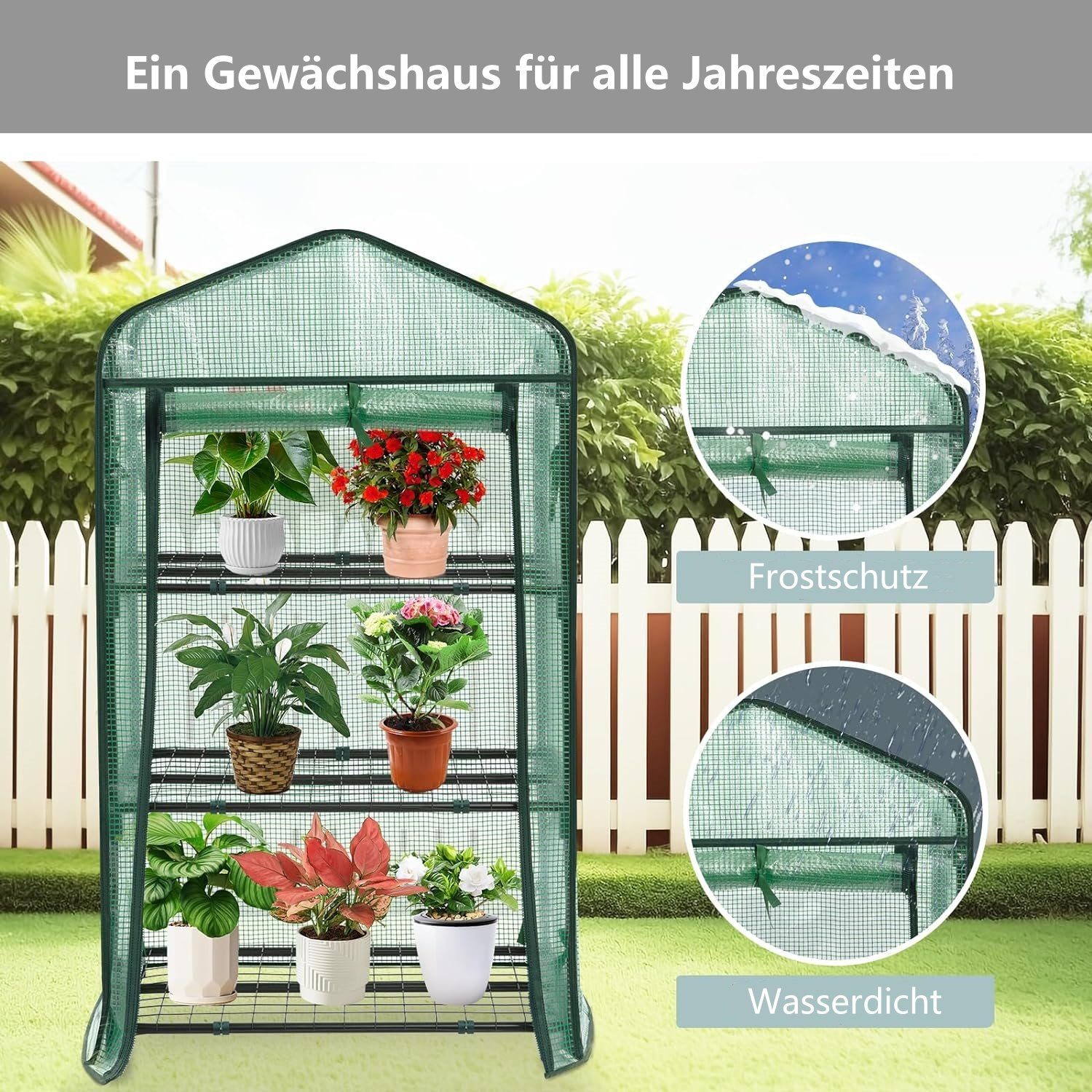 Woltu Foliengewächshaus, BxTxH: 69 x 49 günstig online kaufen
