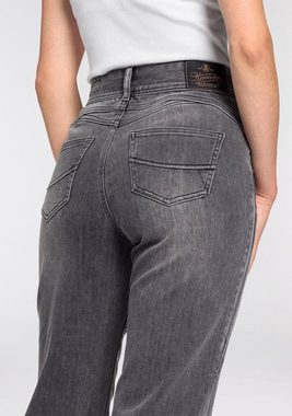 Herrlicher High-waist-Jeans HI Tap Denim Black Light