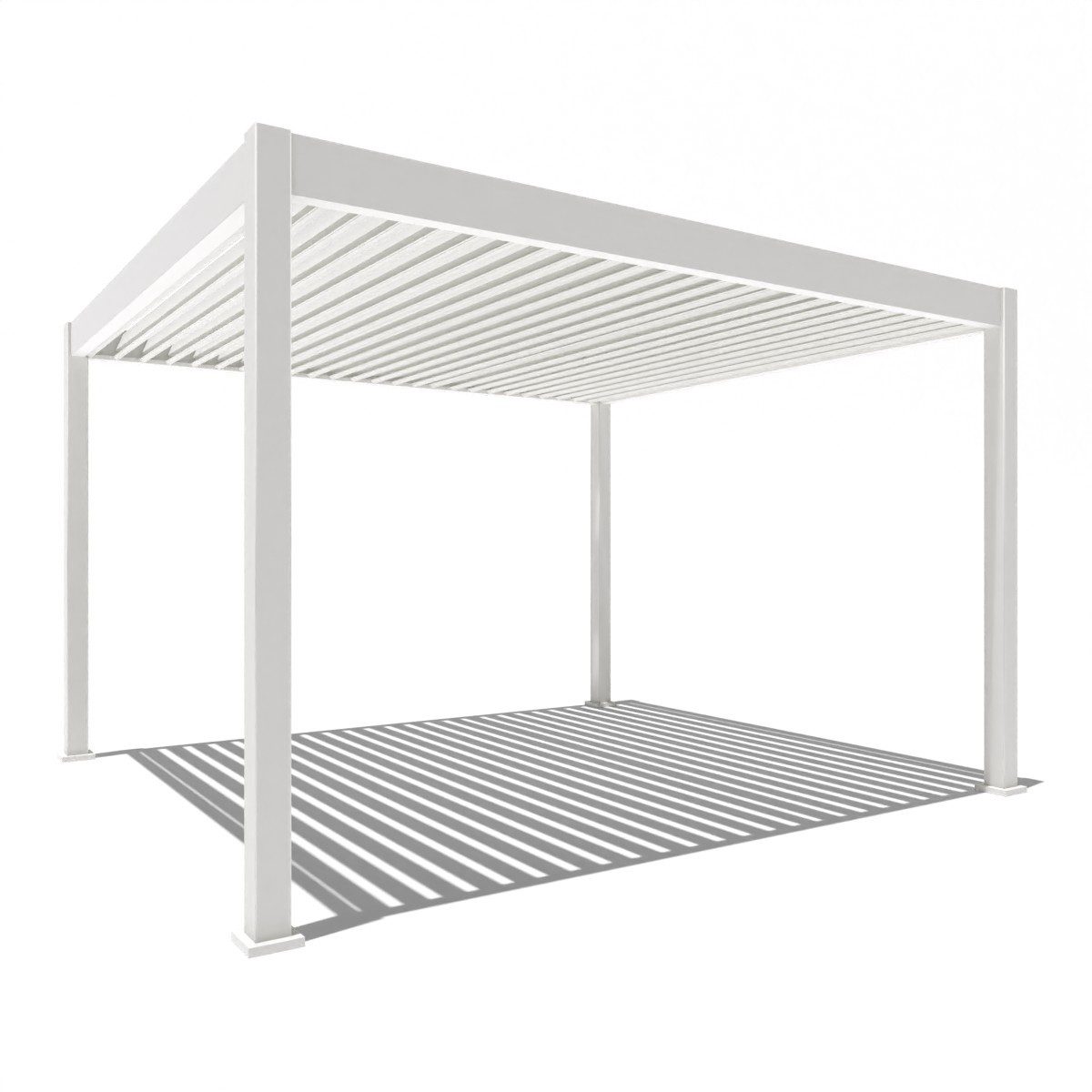 Weide Pergola Deluxe Elektrisch Pavillon Terrassenüberdachung Aluminium LED 3,6x4 M