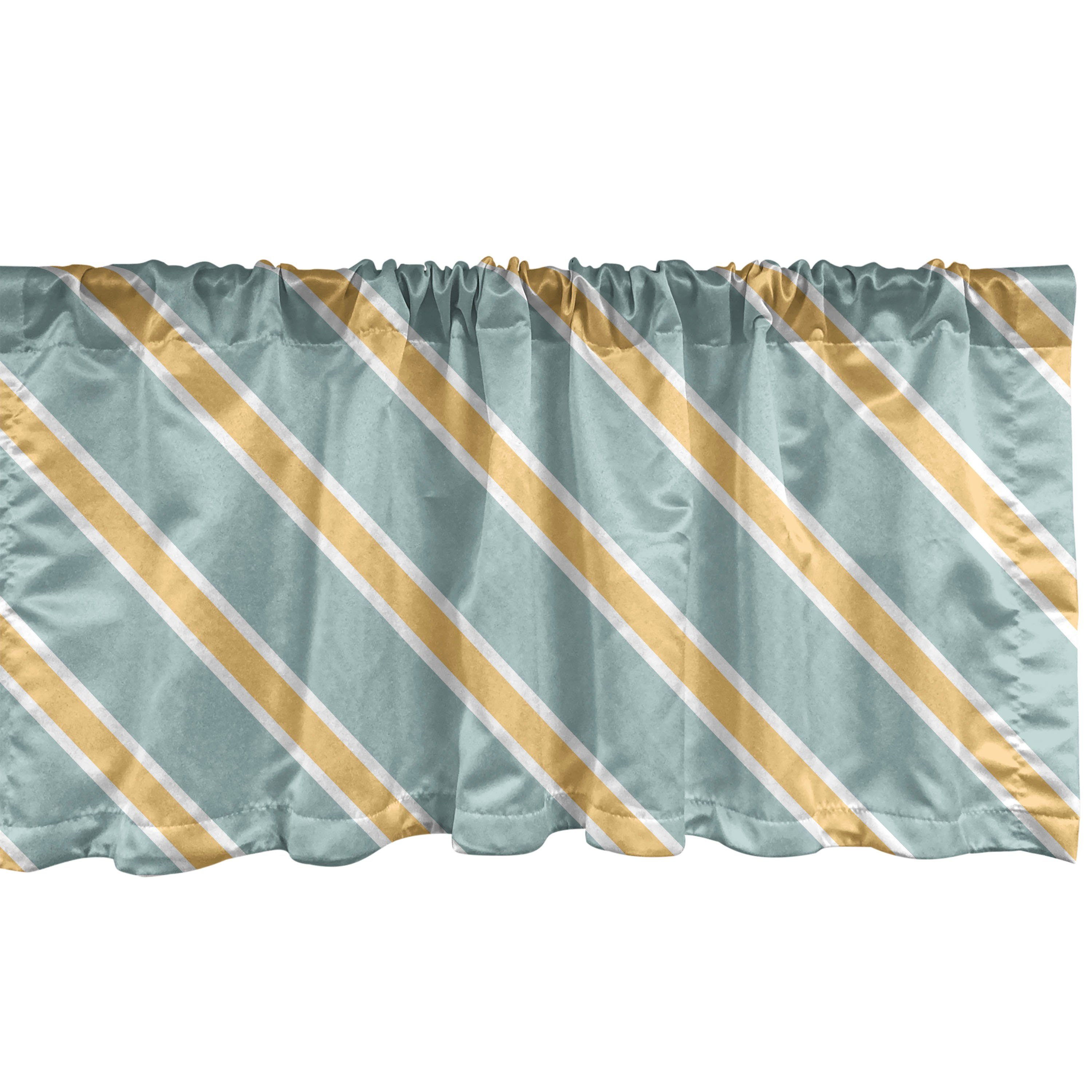 Küche Volant Dünne Scheibengardine Streifen mit für Streifen Microfaser, Schlafzimmer Dekor Stangentasche, Abakuhaus, Bold Vorhang