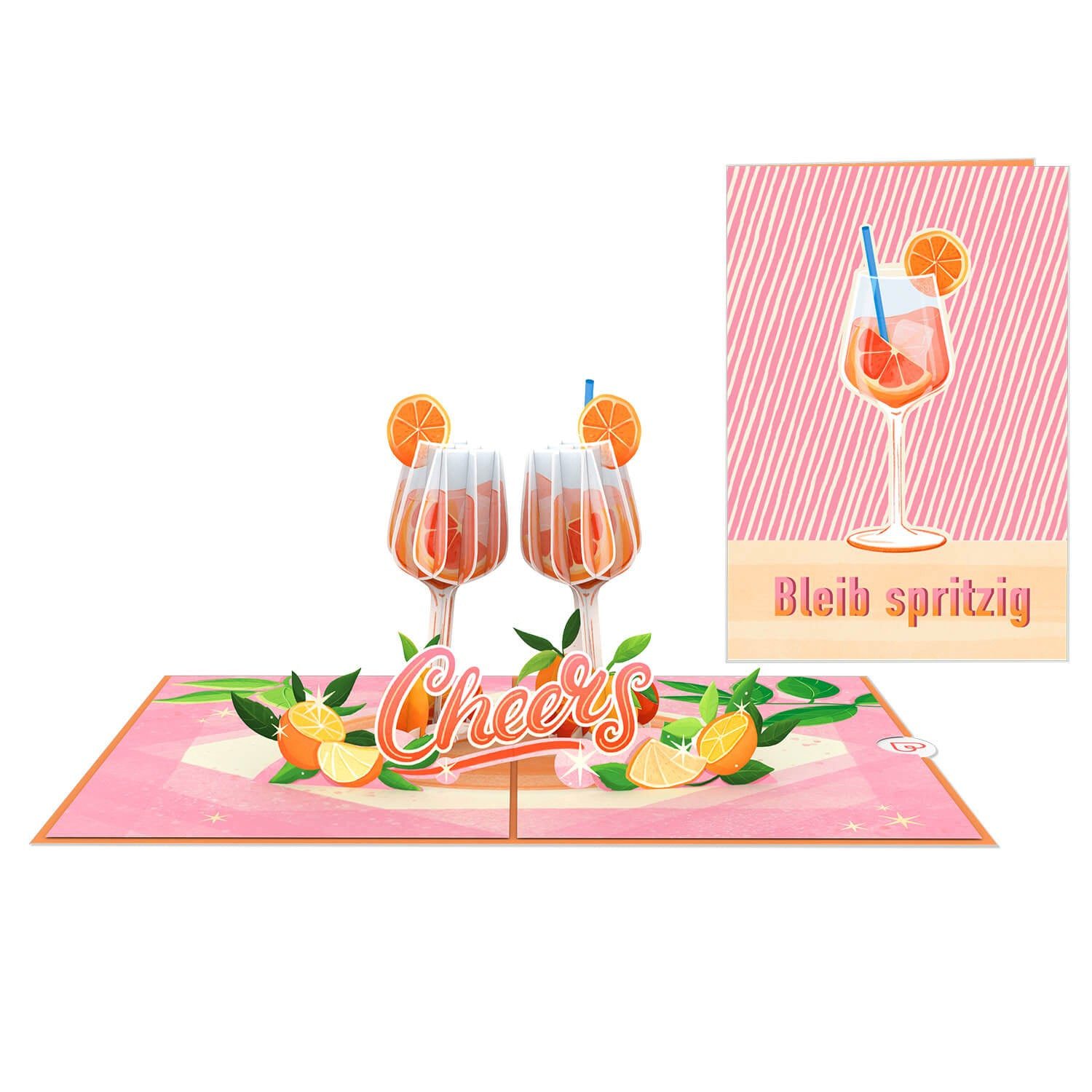 papercrush Geburtstagskarte Bleib Spritzig Pop-Up Karte