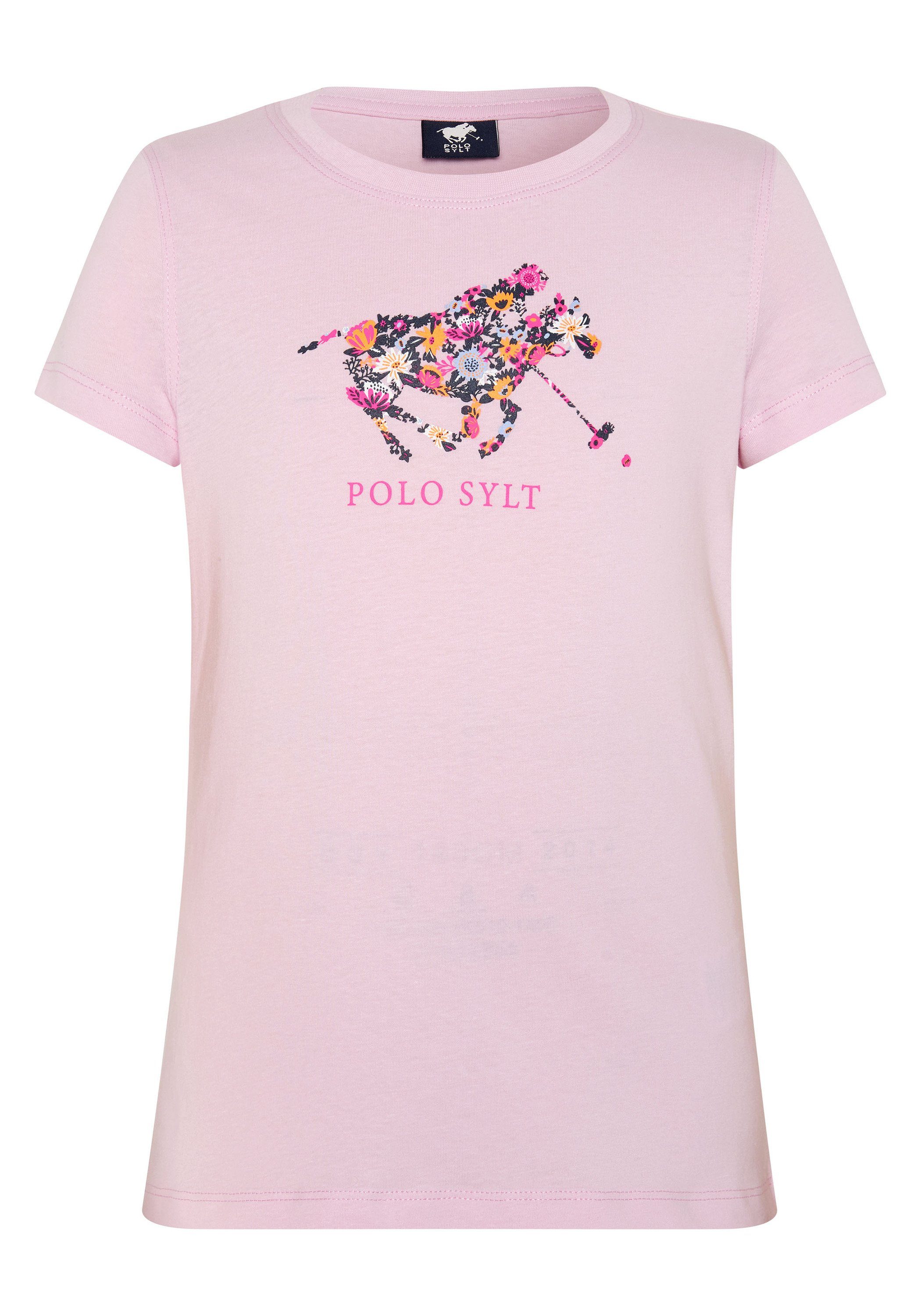 Polo 13-2806 weichem Print-Shirt Jersey Pink Lady aus Sylt