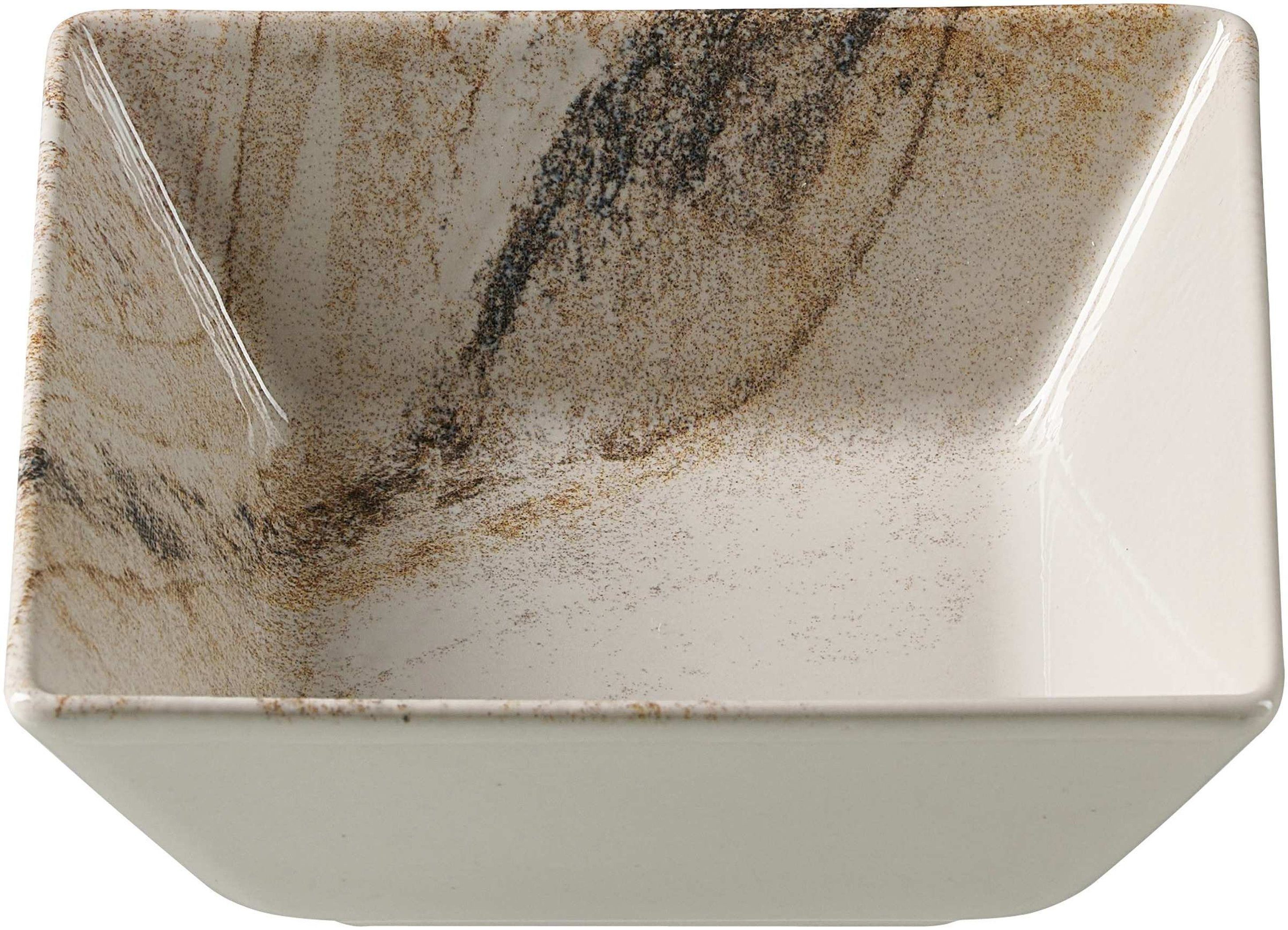 Ritzenhoff & Breker Schale Beilagenschale Arezzo 13x13 cm Steinzeug braun, Steinzeug