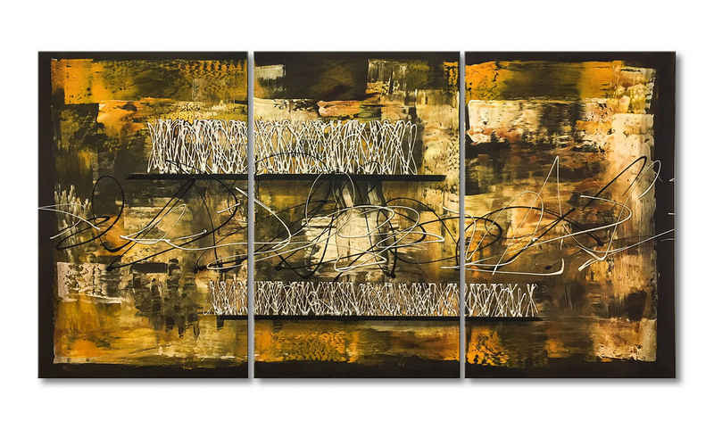 WandbilderXXL Gemälde Happy Africa 150 x 80 cm, Abstraktes Gemälde, handgemaltes Unikat