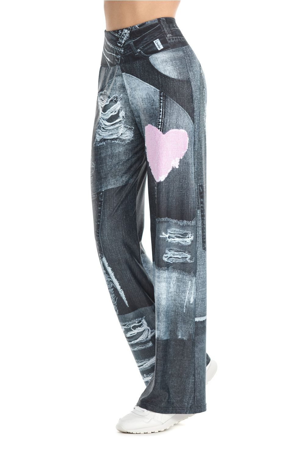 Winshape Sporthose Functional Comfort Wide Leg Pants CUL105C mit Patchwork-Print – Bild 4 von 5