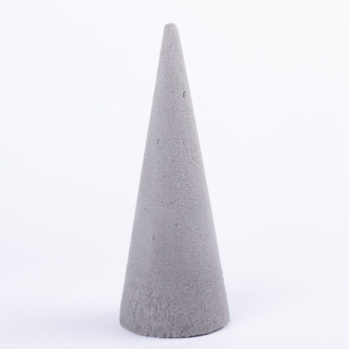 artplants Bastelmoos Steckschaum Kegel ZOILA für Kunstblumen, grau, 32 cm, Ø 12 cm