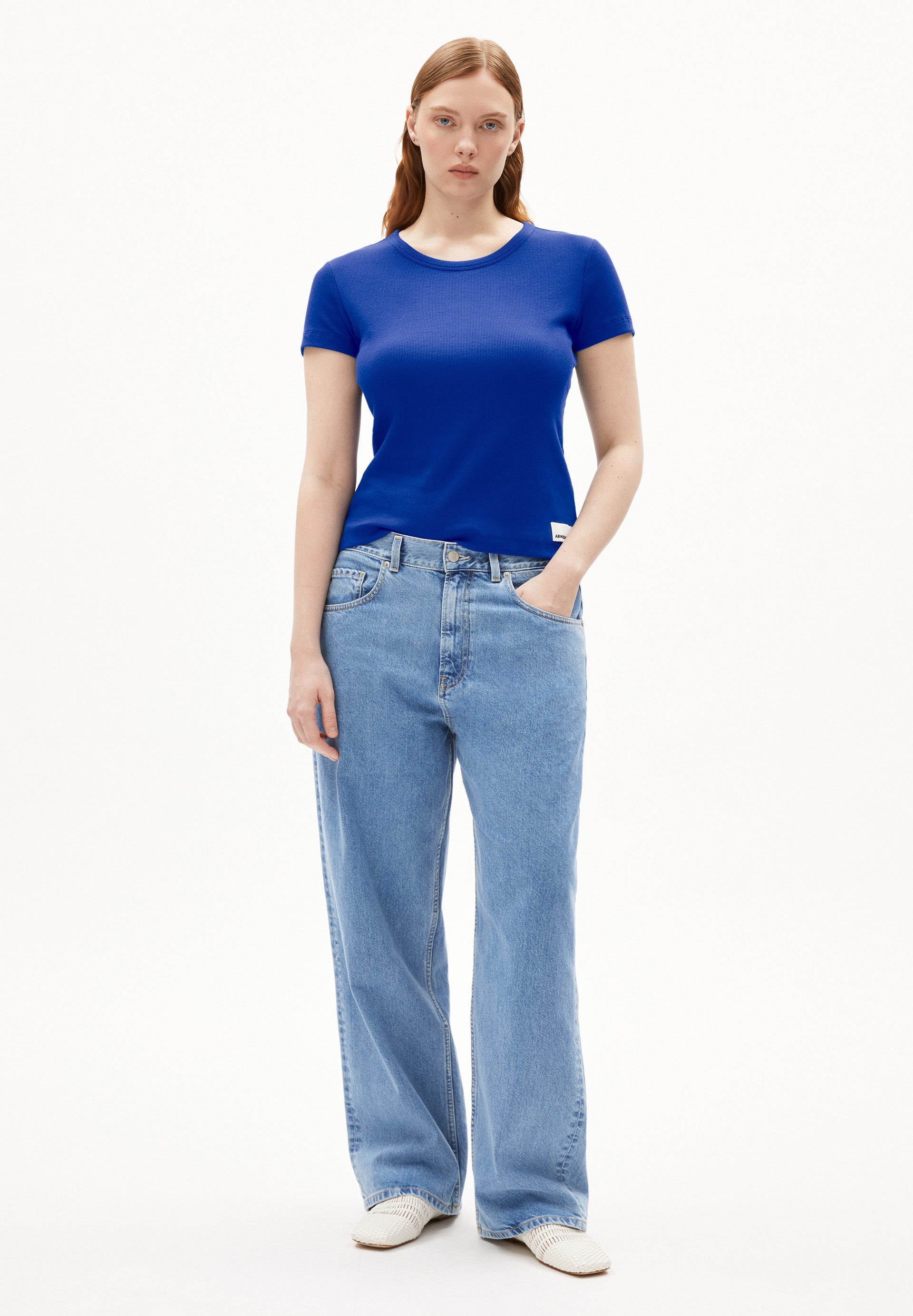 Armedangels T-Shirt KARDAA Ripp-T-Shirt aus Bio-Baumwoll Mix Slim Fit günstig online kaufen