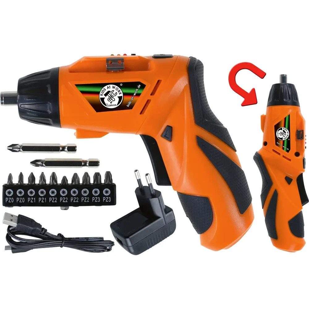 Corvus Akku Schrauber mit Lithiumbatterie Konstruktions-Spielset