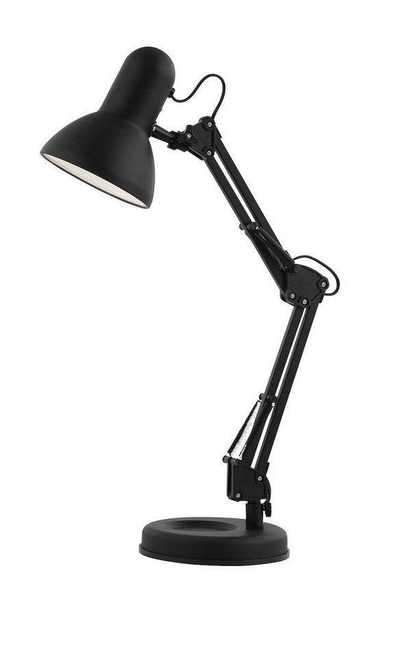 schwarz E27 Schreibtischlampe Tischleuchte Metall Tischlampe GLOBO Globo Tischleuchte