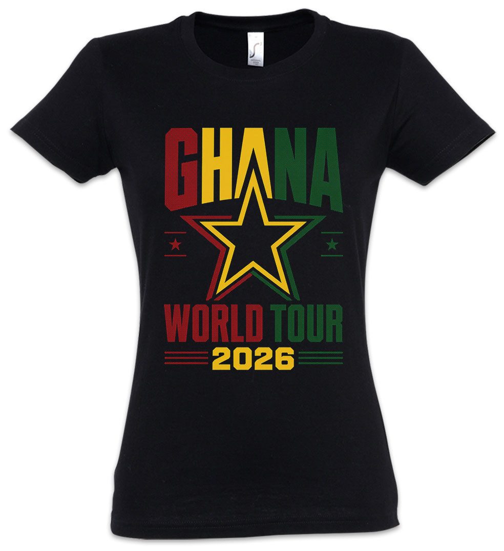 Urban Backwoods Print-Shirt Team Ghana 2 Damen T-Shirt Afrika Africa Fußball WM Soccer Football (1-tlg) Turnier 2026 Weltmeisterschaft Fan