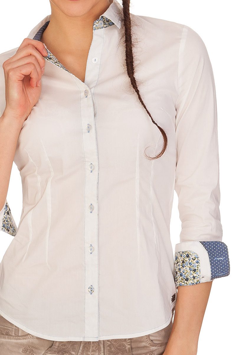 Spieth & Wensky Trachtenbluse Trachtenbluse - GEISLING - blau günstig online kaufen