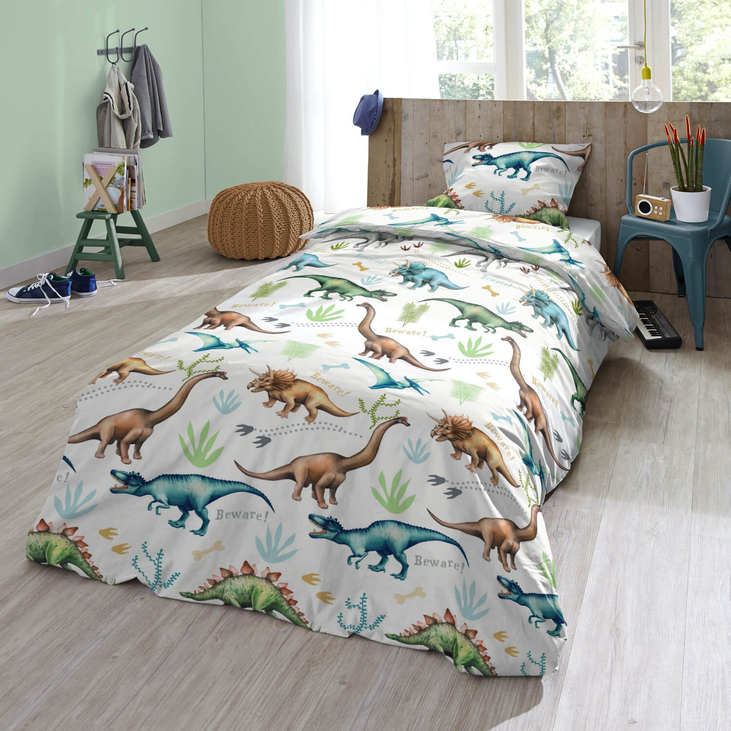 ESPiCO Kinderbettwäsche Dinos Trendy Bedding, Renforcé, 2 teilig, Dinosaurier, Schnabel, Flügel – Bild 5 von 5