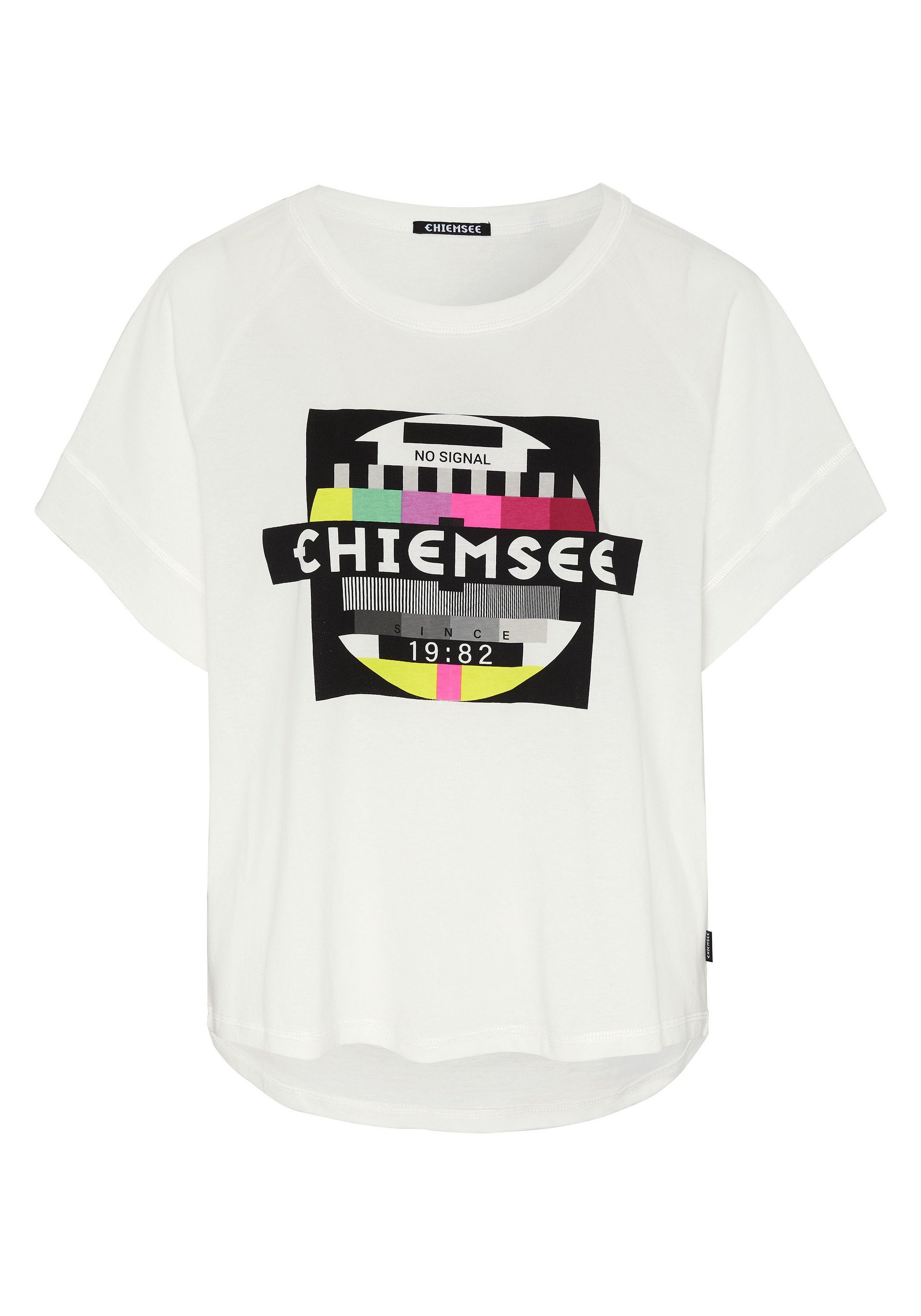 T-Shirt Chiemsee mit Print-Shirt Kastiges White Star 1 NO-SIGNAL-Print